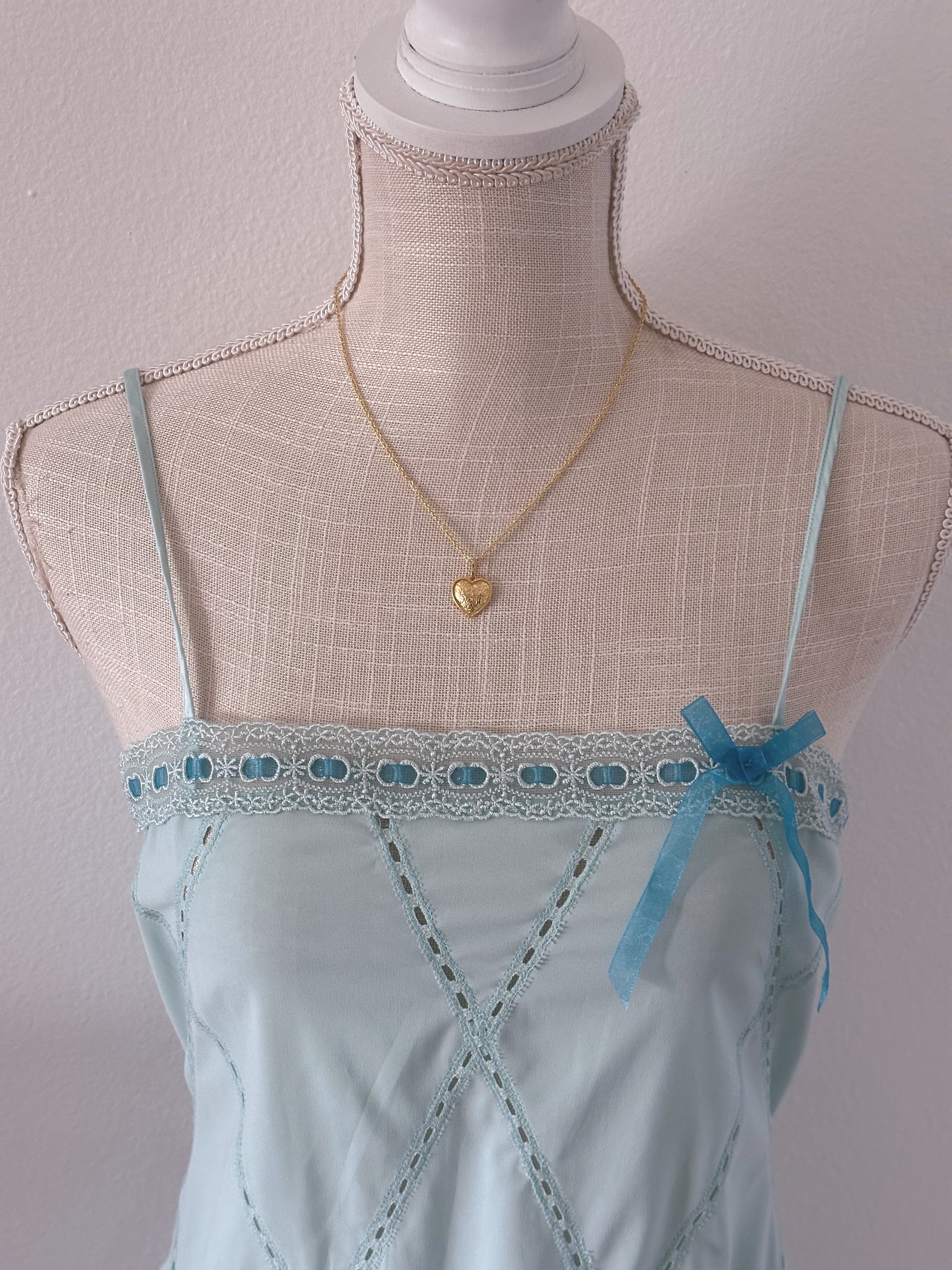 Vintage Victoria's Secret blue baby doll slip dress Size: M