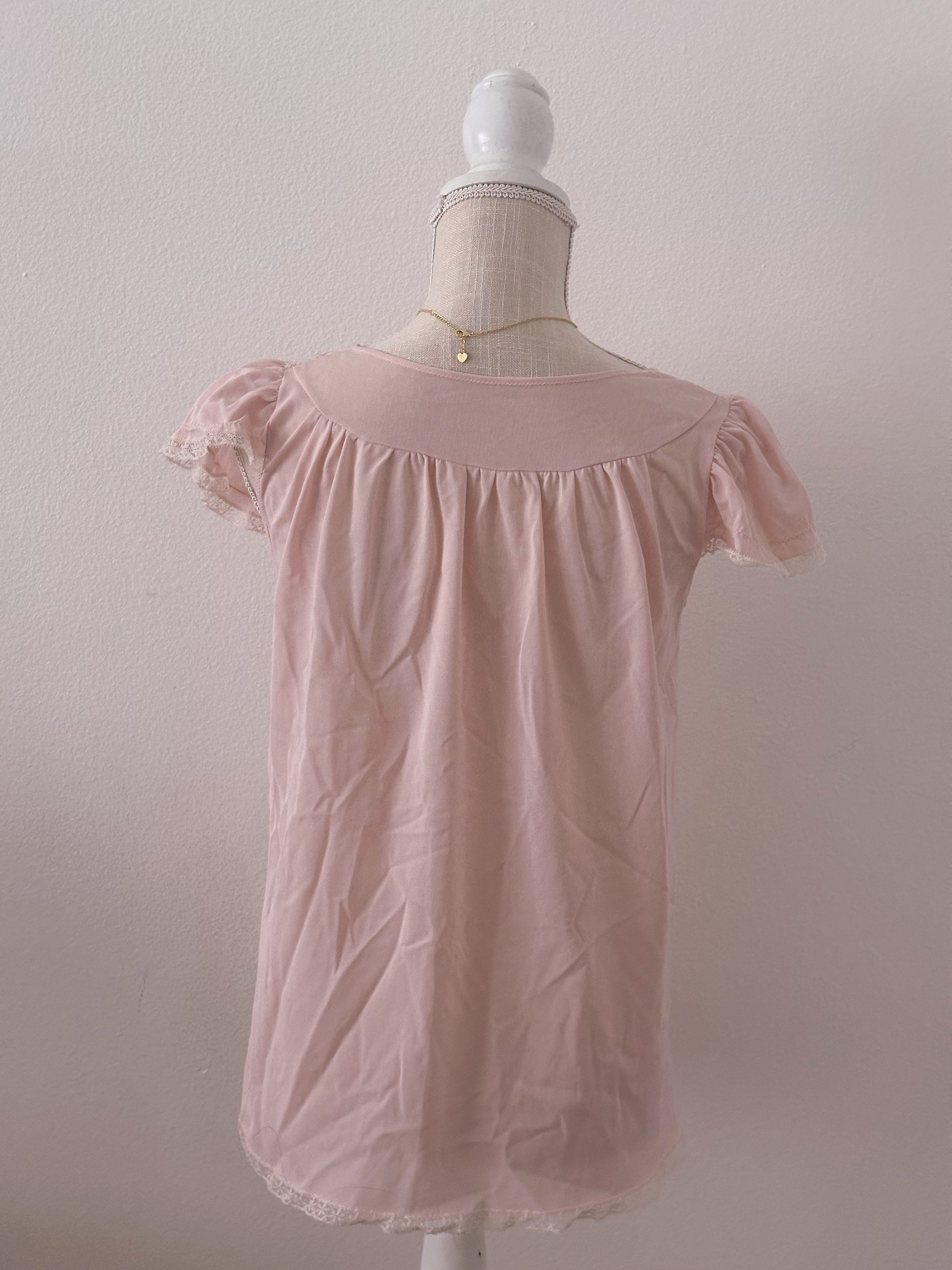 Vintage 1950s pink coquette babydoll Size: S