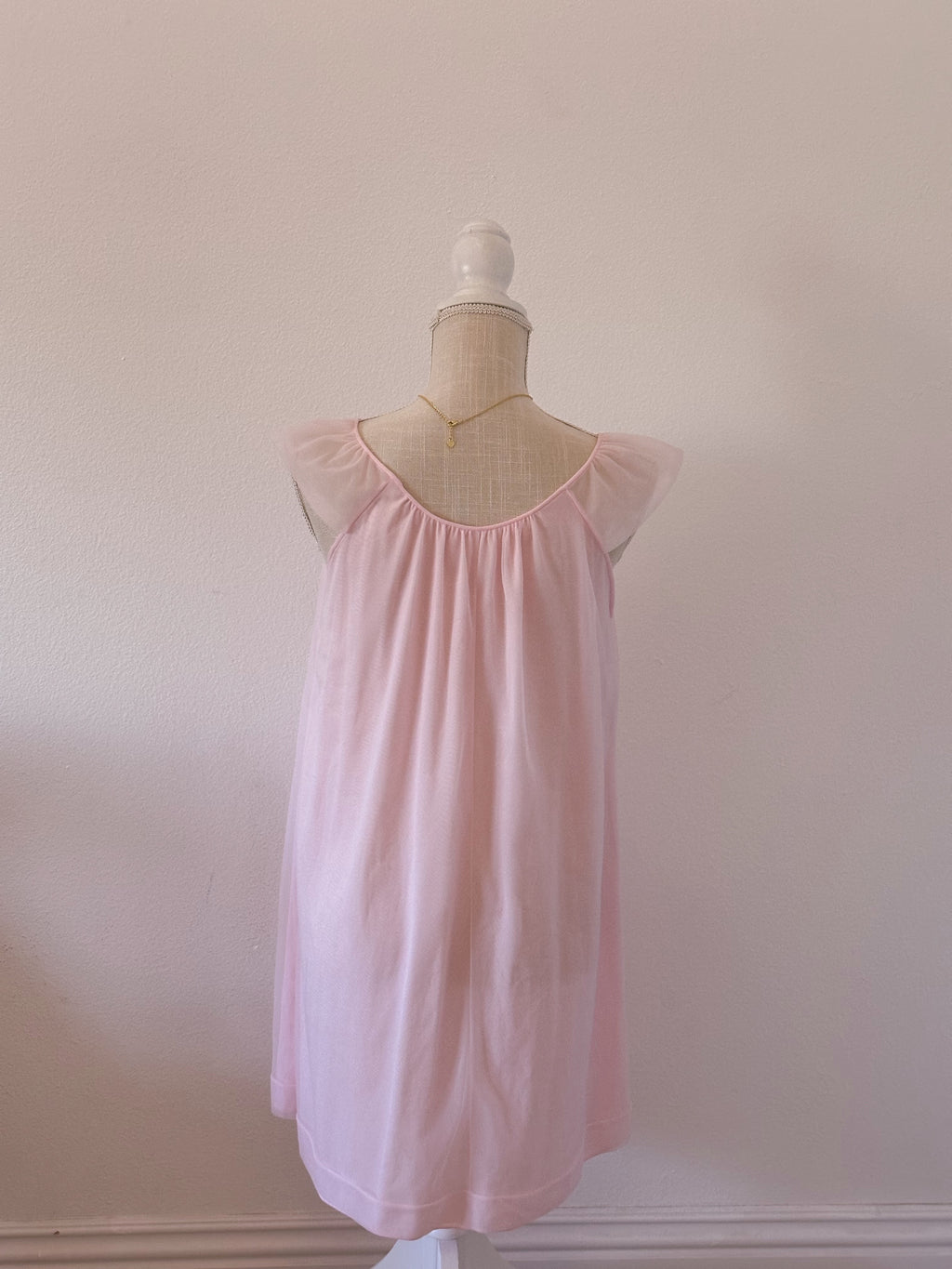 Vintage 1950s pink babydoll nightgown size: S