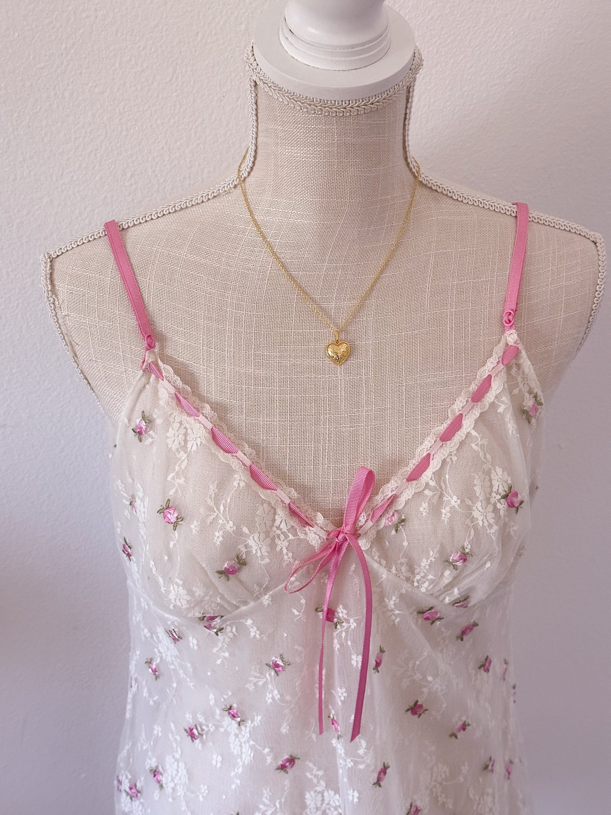 Vintage Victoria's Secret floral sheer slip dress Size: M