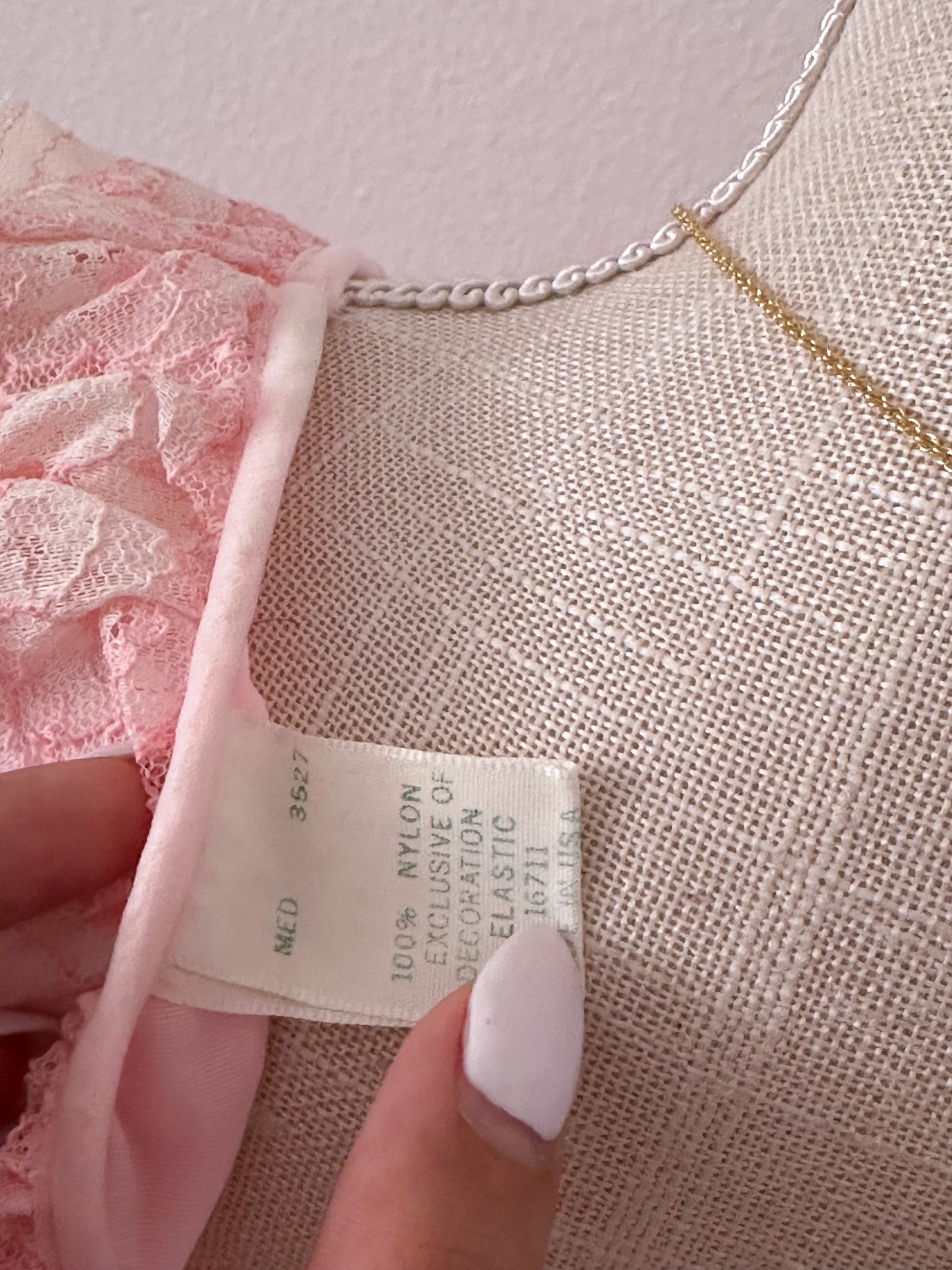 Vintage 1950s Pink Babydoll top size: M