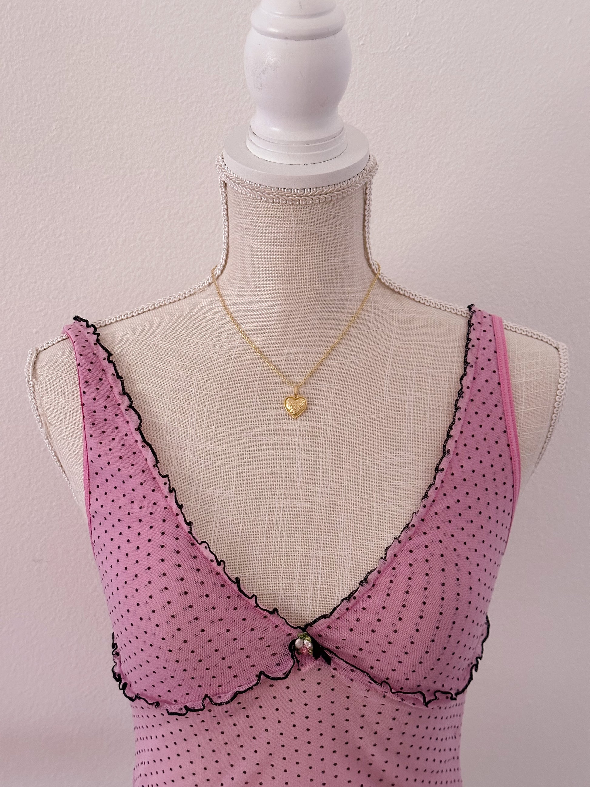Vintage Victoria's Secret pink sheer Cami size: M