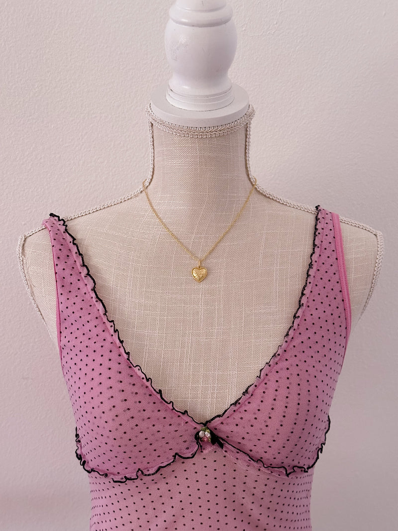 Vintage Victoria's Secret pink sheer Cami size: M