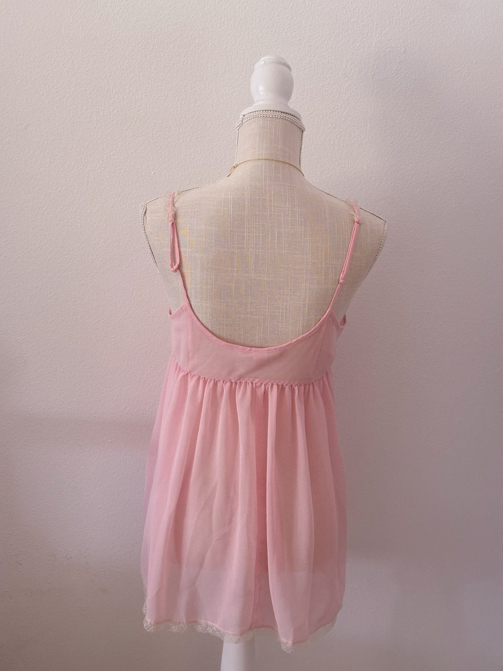 Victoria's Secret pink babydoll sheer cami top size: M
