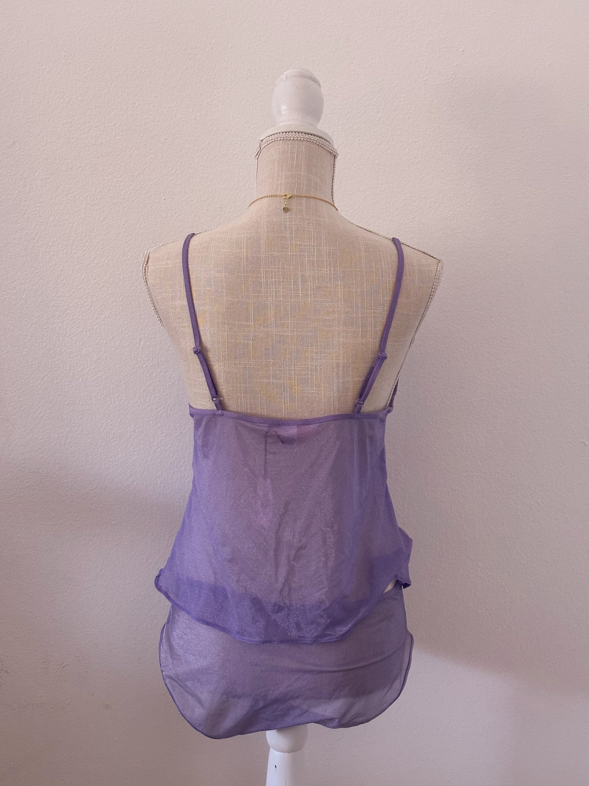 Vintage Victoria's Secret purple floral cami set size: L