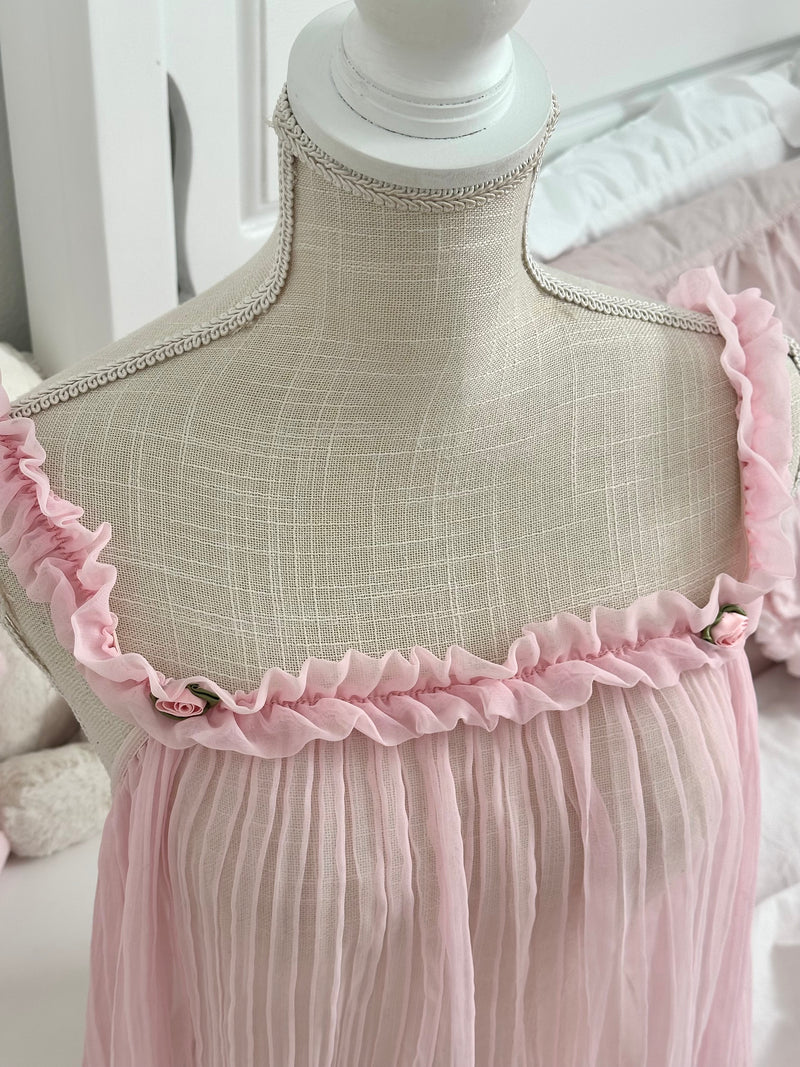 Vintage 2003 Victoria’s Secret Pink Sheer Babydoll Slip Dress Size: M