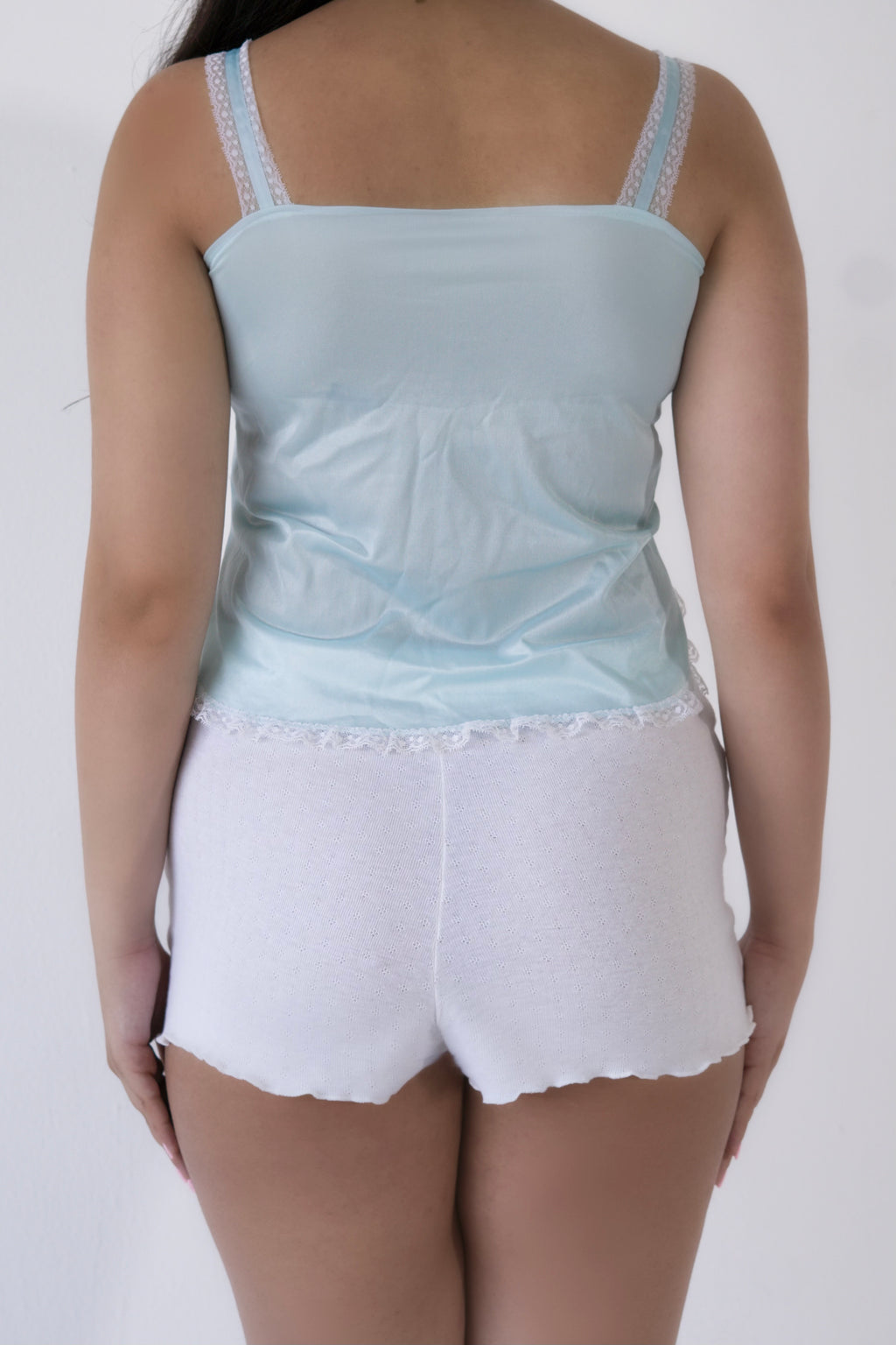 Vintage 1950s Blue Sheer Nylon Cami Top Size: XS (No Tag)
