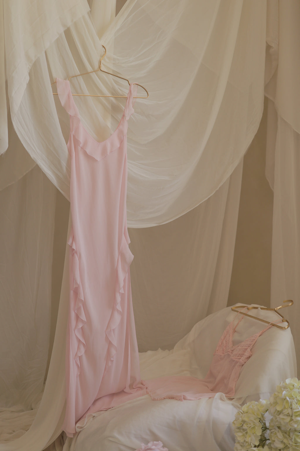 Vintage 2004 Victoria’s Secret Pink Sheer Maxi Slip Dress Size: S