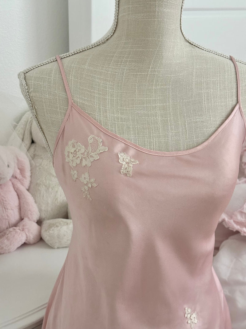 Vintage 2006 Victoria’s Secret Pink Lace Slip Dress Size: L
