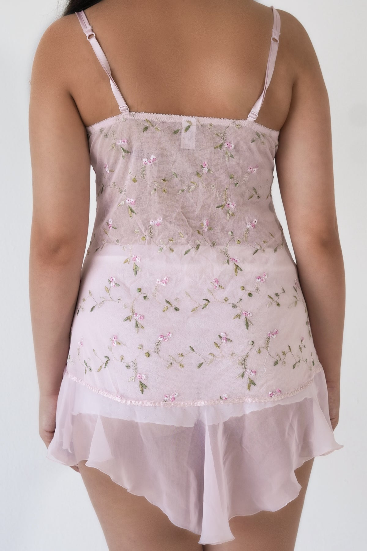 Vintage Y2K Hillard & Hanson Pink Babydoll Slip Dress Size: L