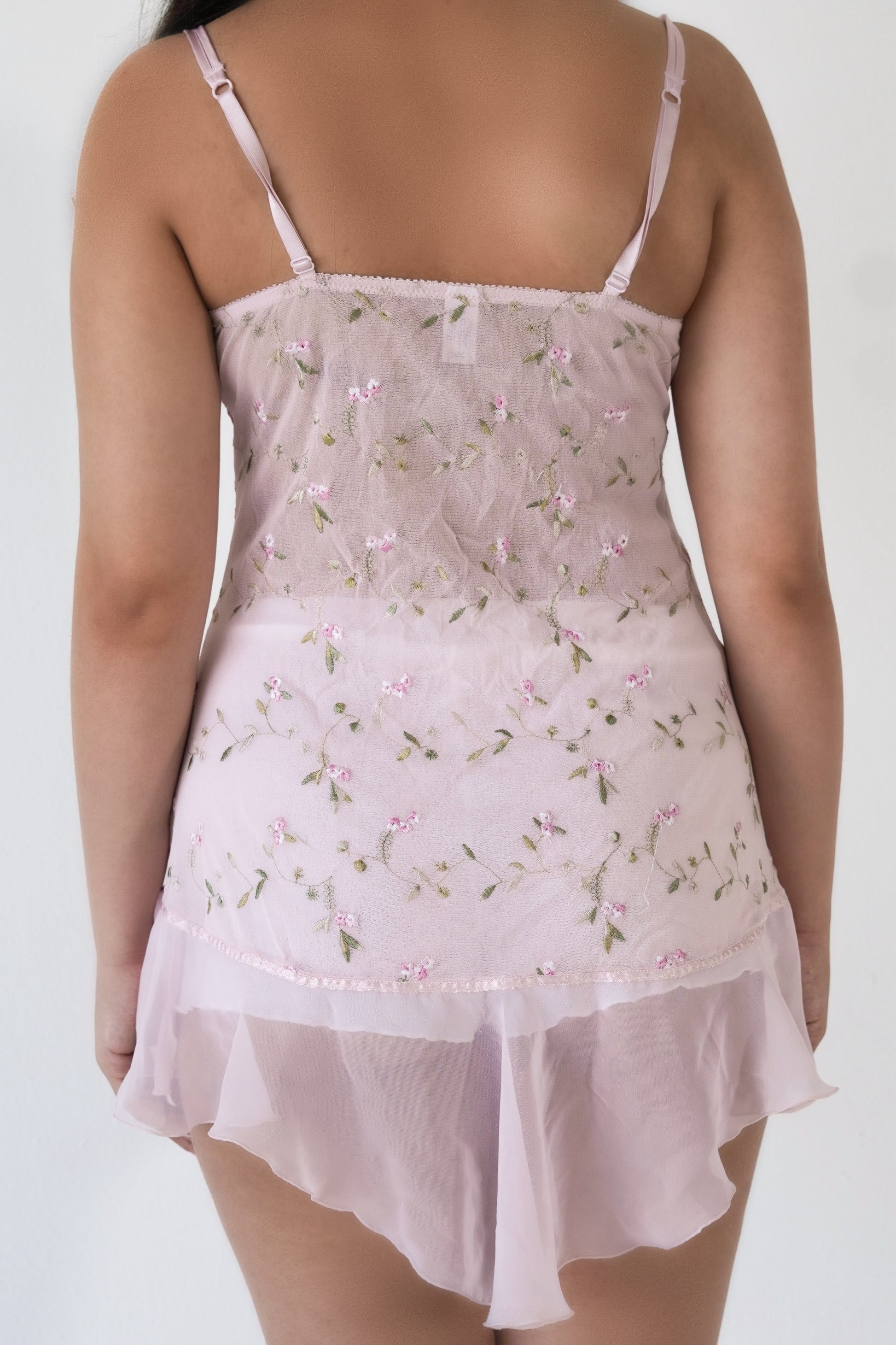 Vintage Y2K Hillard & Hanson Pink Babydoll Slip Dress Size: L