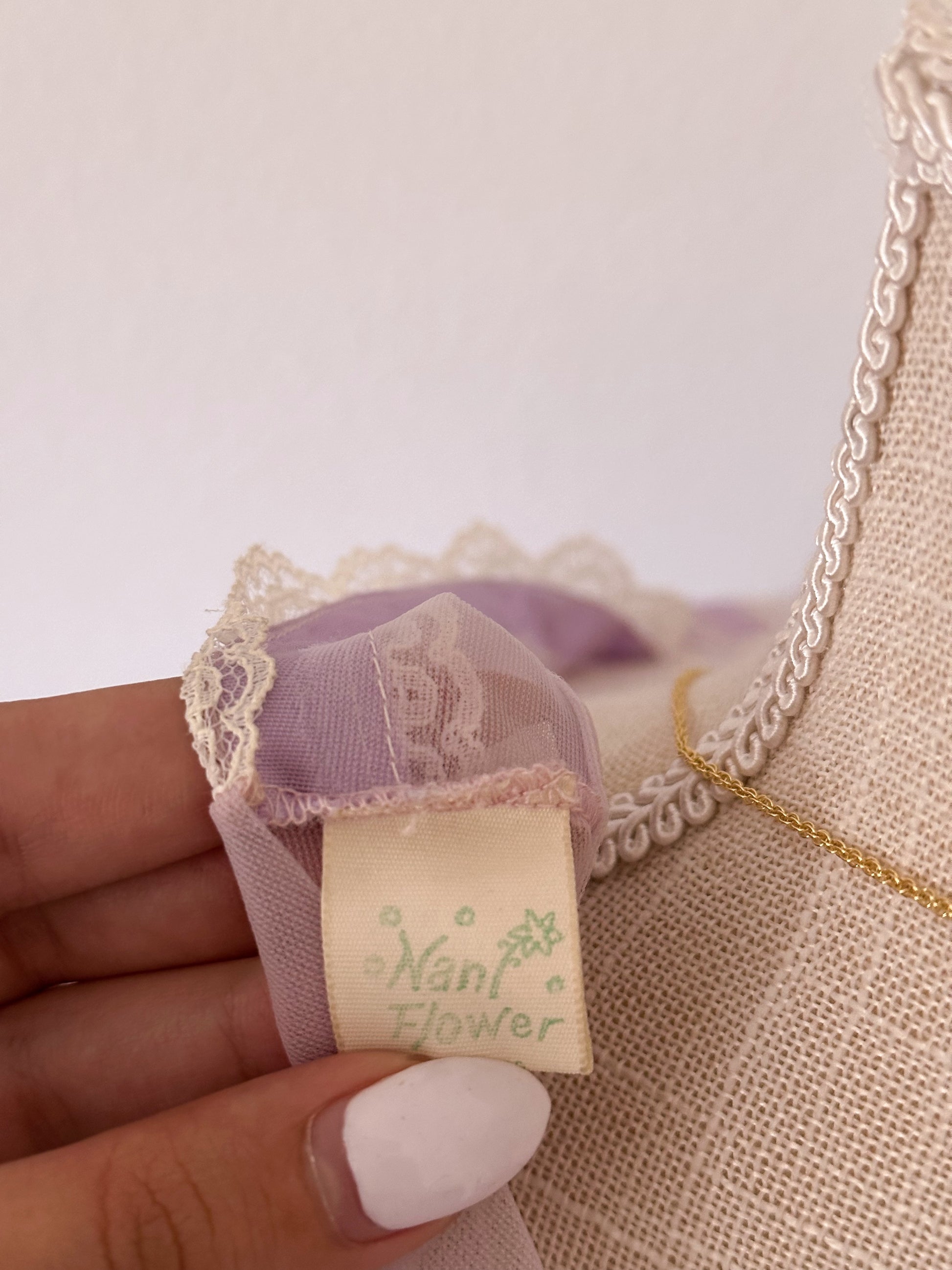 Vintage 1970s purple sheer babydoll top size: S/M