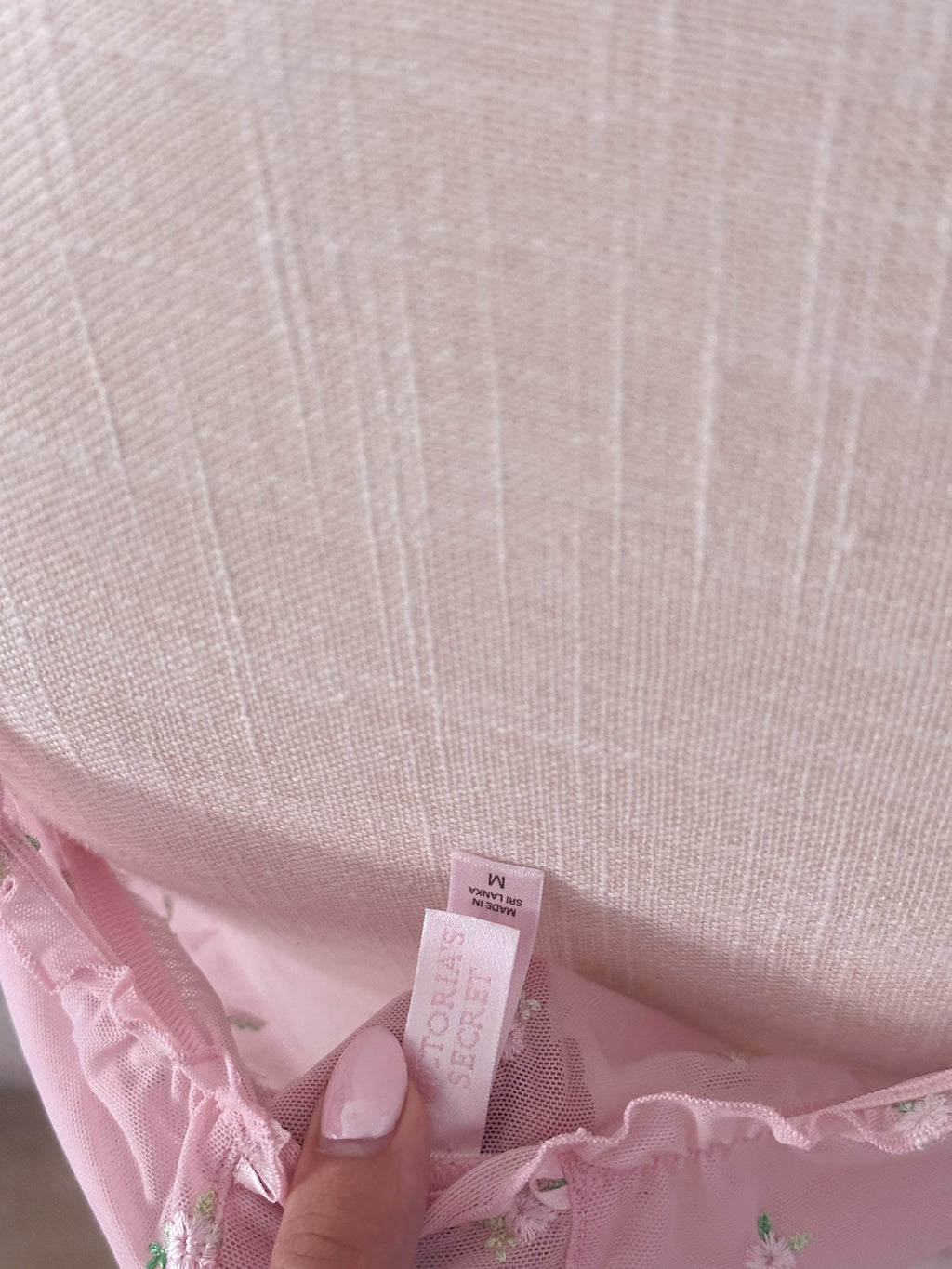 Vintage Victoria's Secret pink floral cami