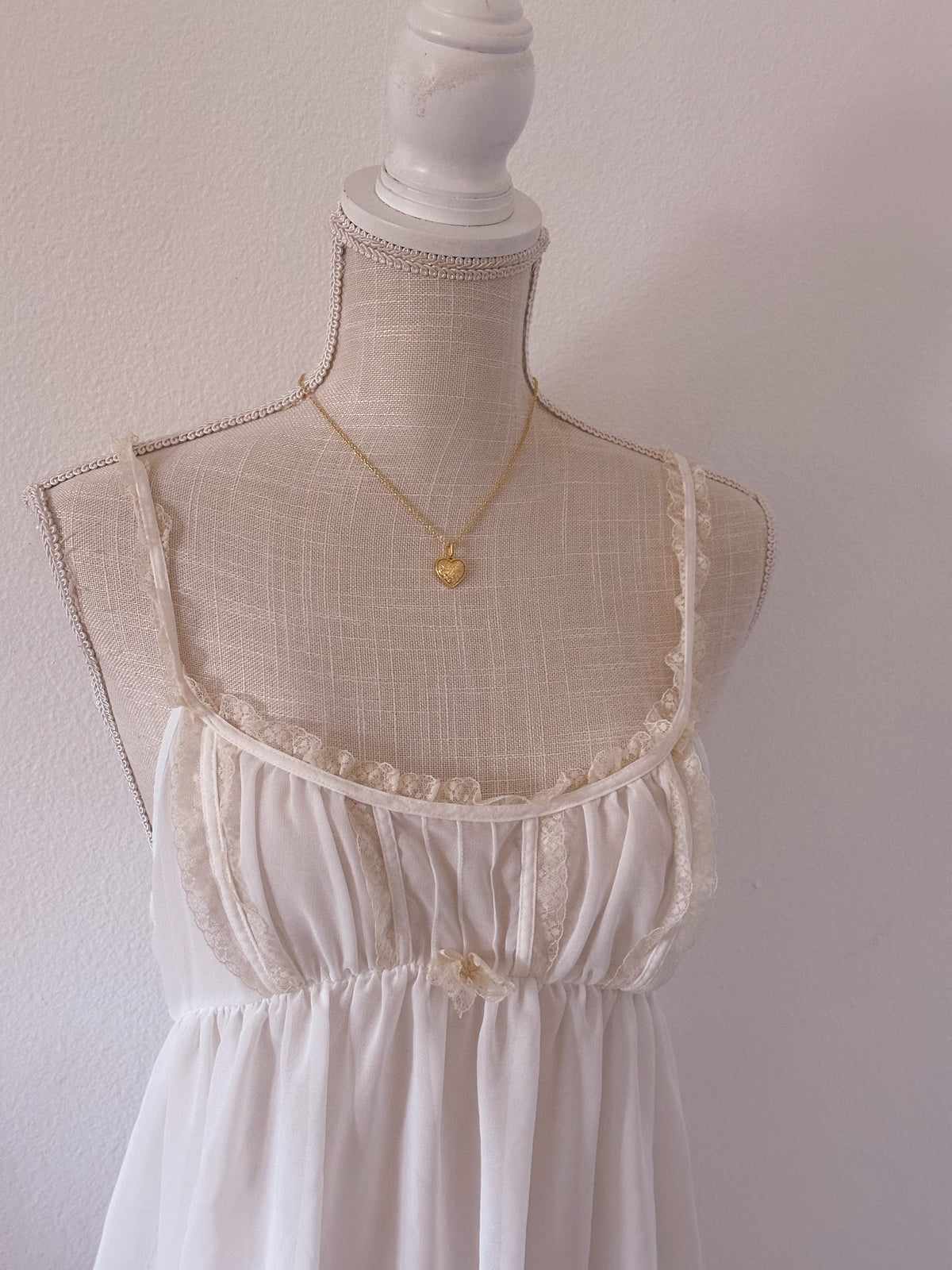Victoria's Secret white babydoll sheer cami top Size: L