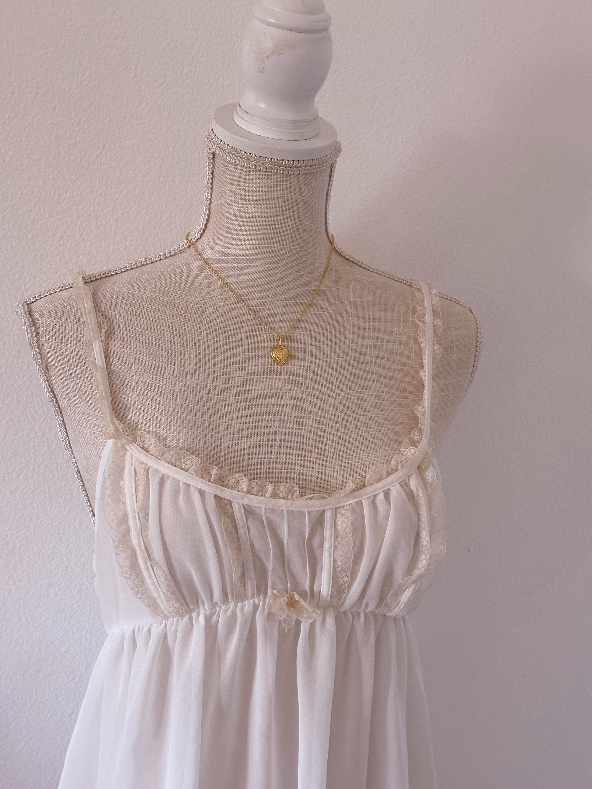 Victoria's Secret white babydoll sheer cami top Size: L