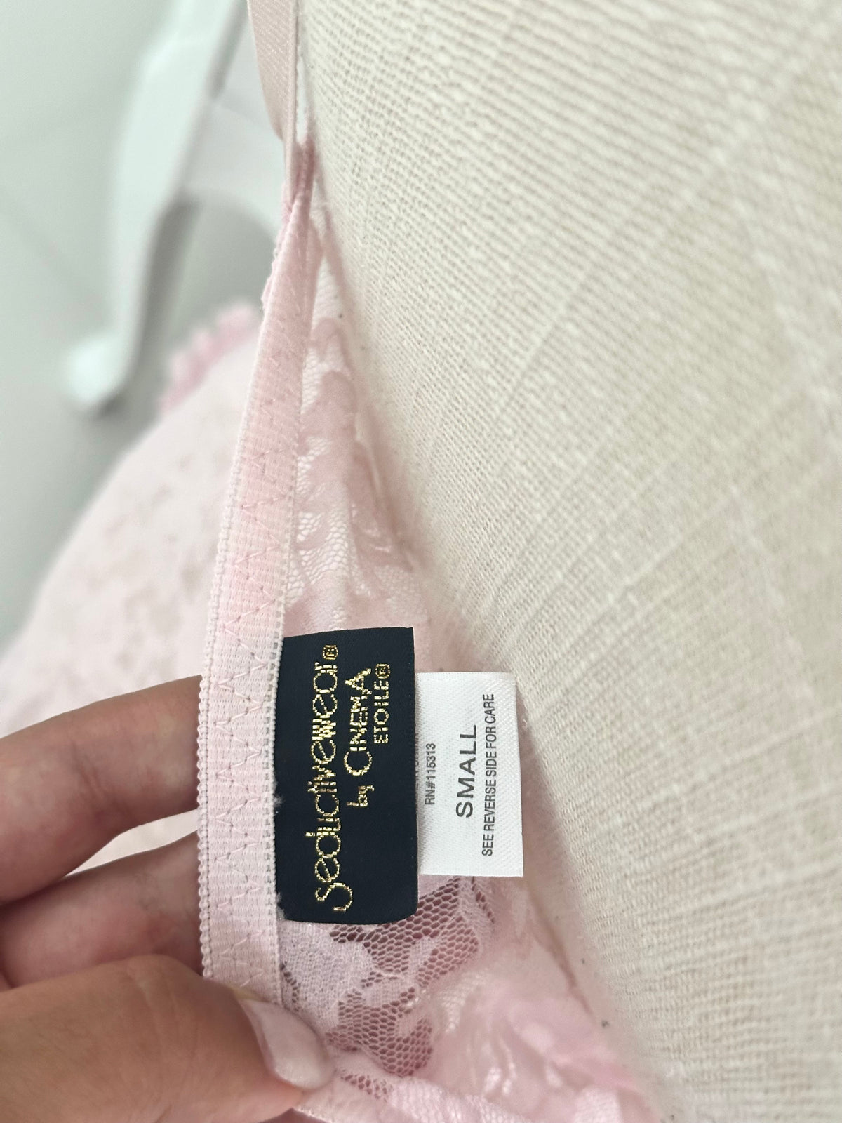 Vintage Cinema Étoile Pink Lace Babydoll Slip Dress As Seen on Madison Beer Size S
