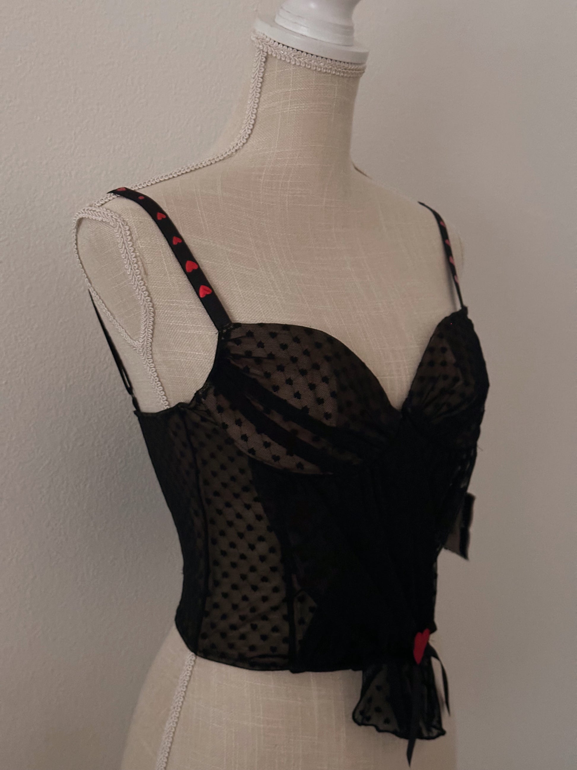 NWTS Chantal Thomass black vintage bustier corset cami top