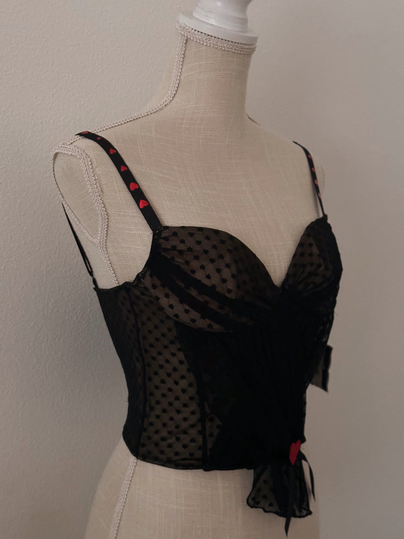 NWTS Chantal Thomass black vintage bustier corset cami top