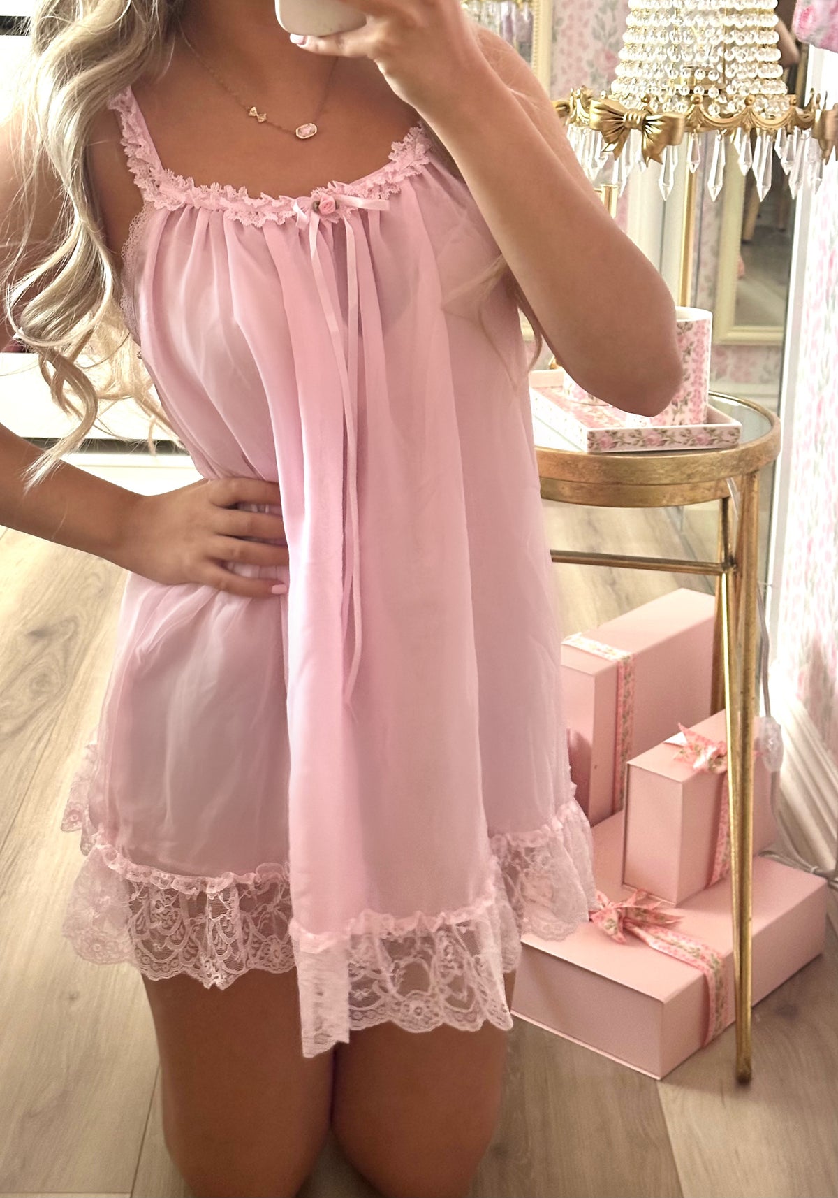 Heaven Sent Babydoll Mini Slip Dress