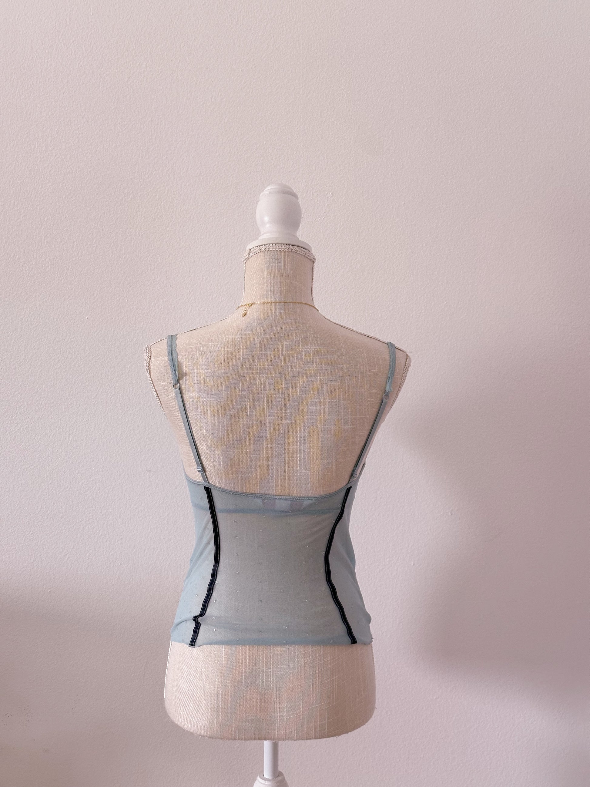 Vintage Victoria's Secret powder blue bustier corset top size: M