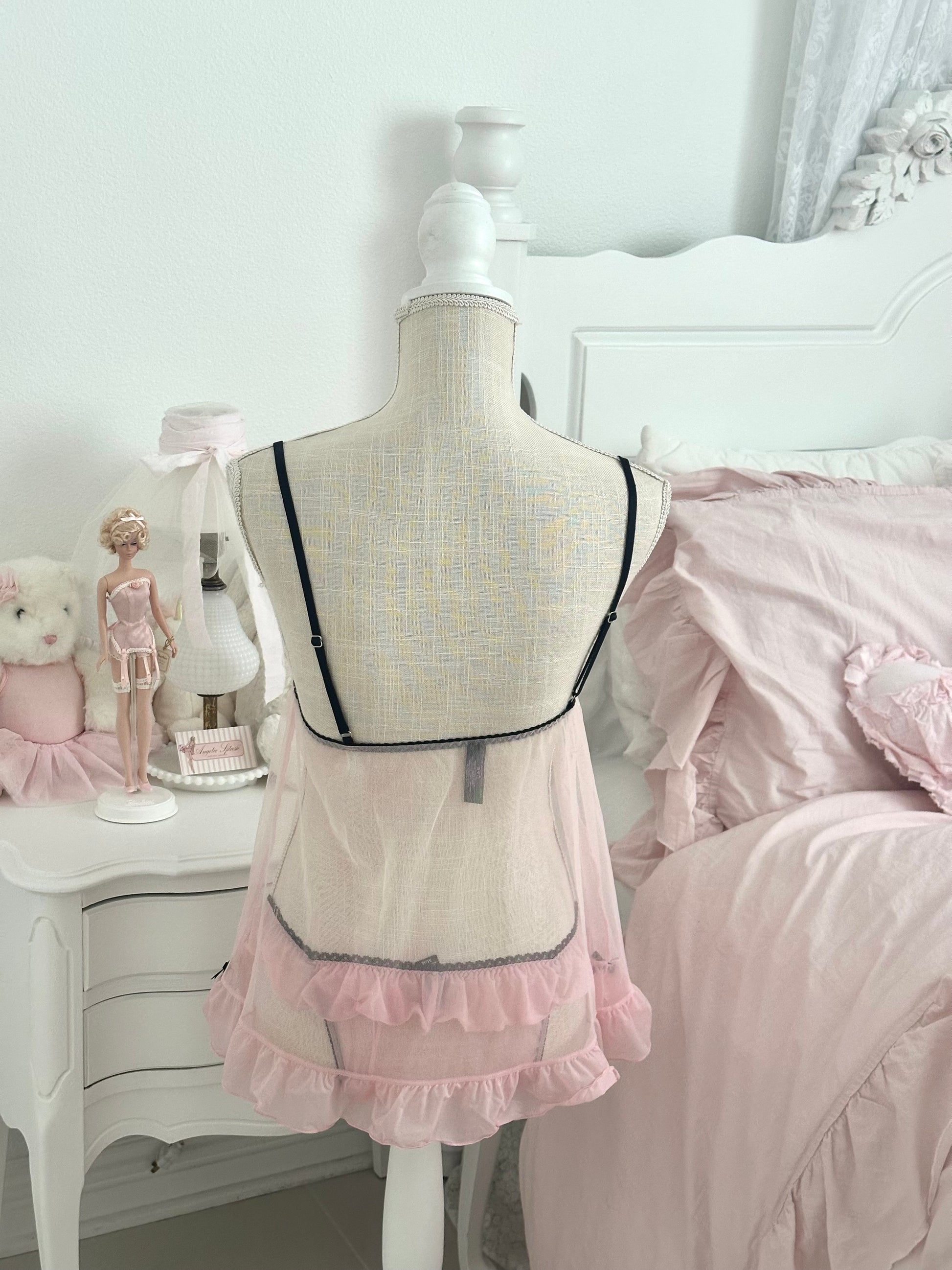 Vintage 2011 Victoria’s Secret Sexy Little Things Pink Babydoll Lingerie Set: M