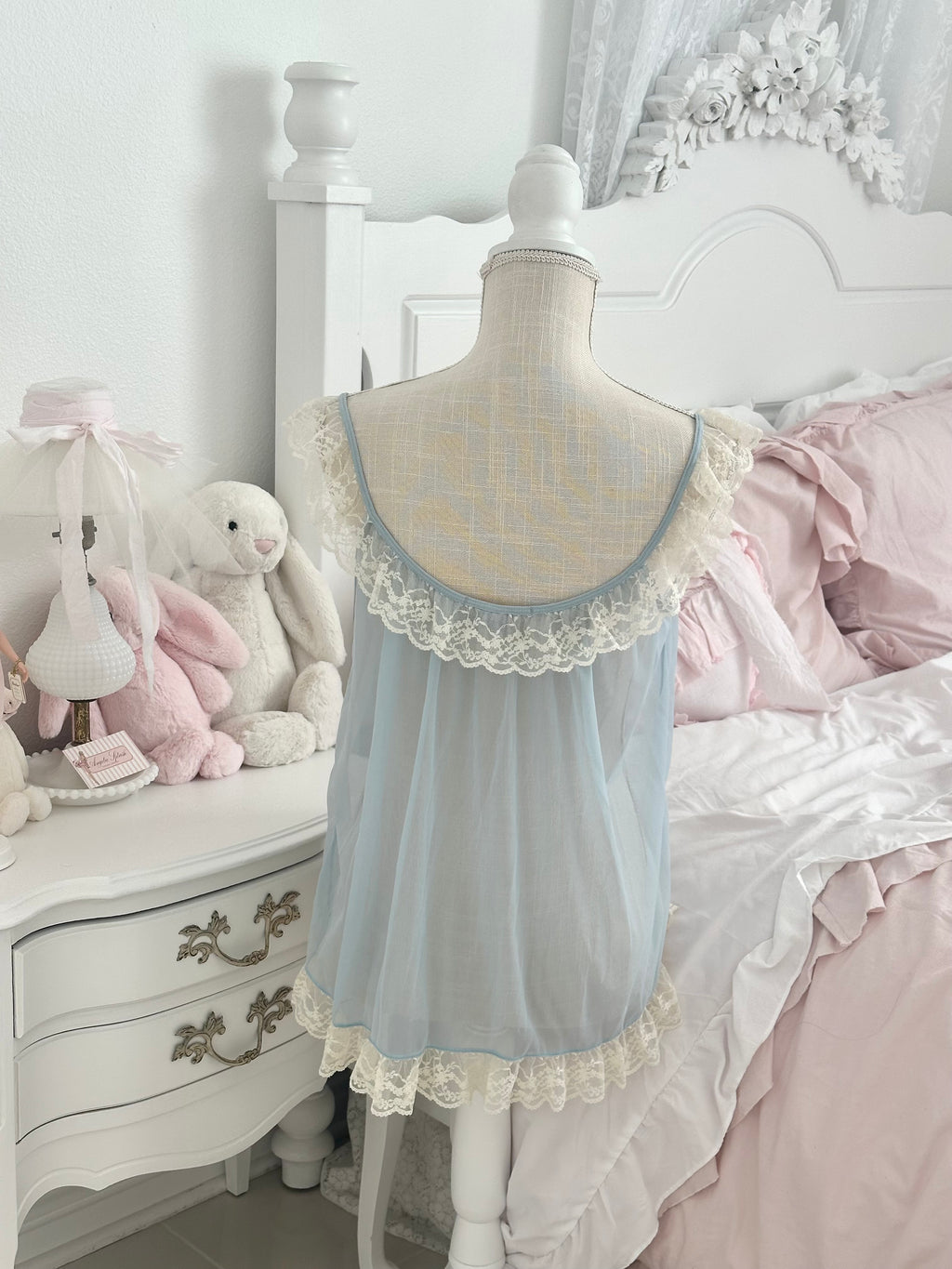 Vintage VS sheer blue babydoll cover up top size M from 2009
