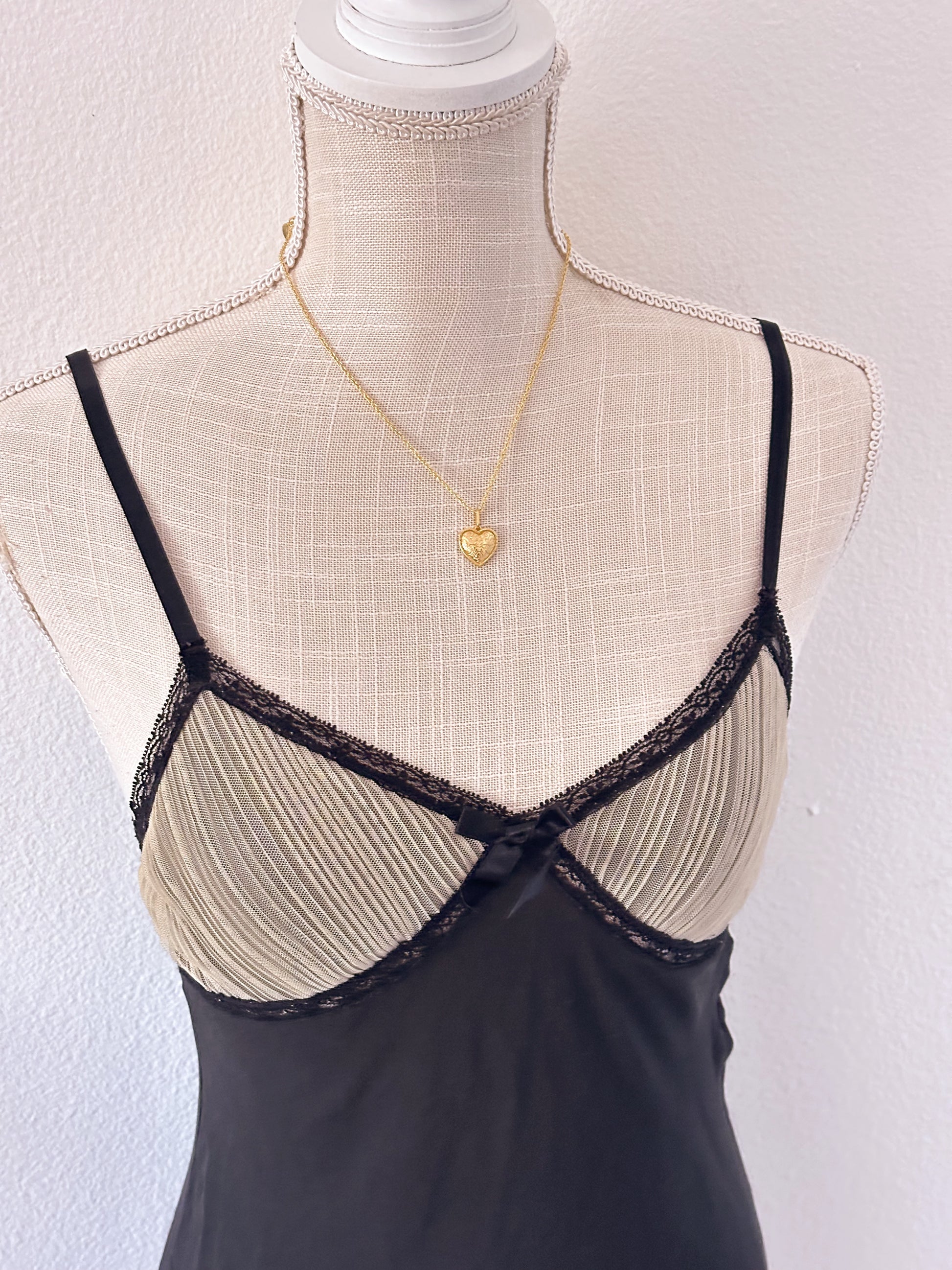 Vintage Victoria's Secret silk black slip dress size: XS