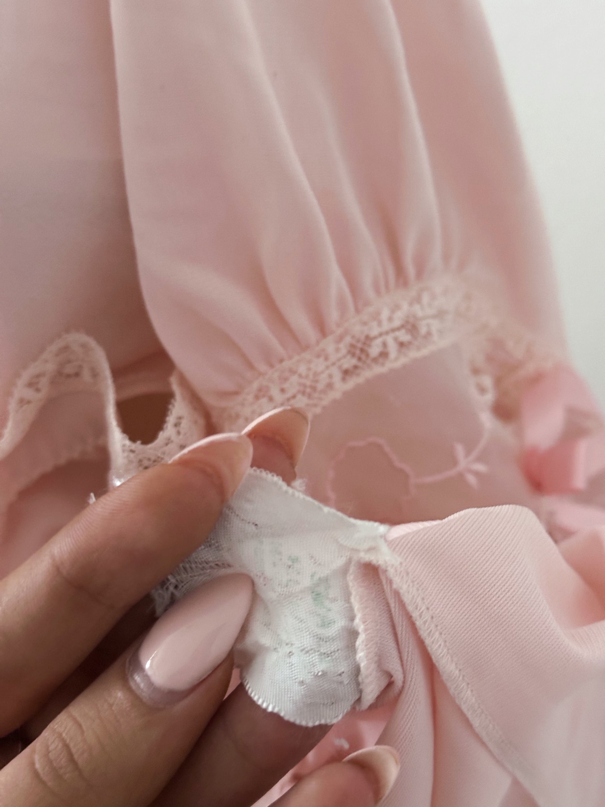 Vintage 1950s pink coquette babydoll Size: S