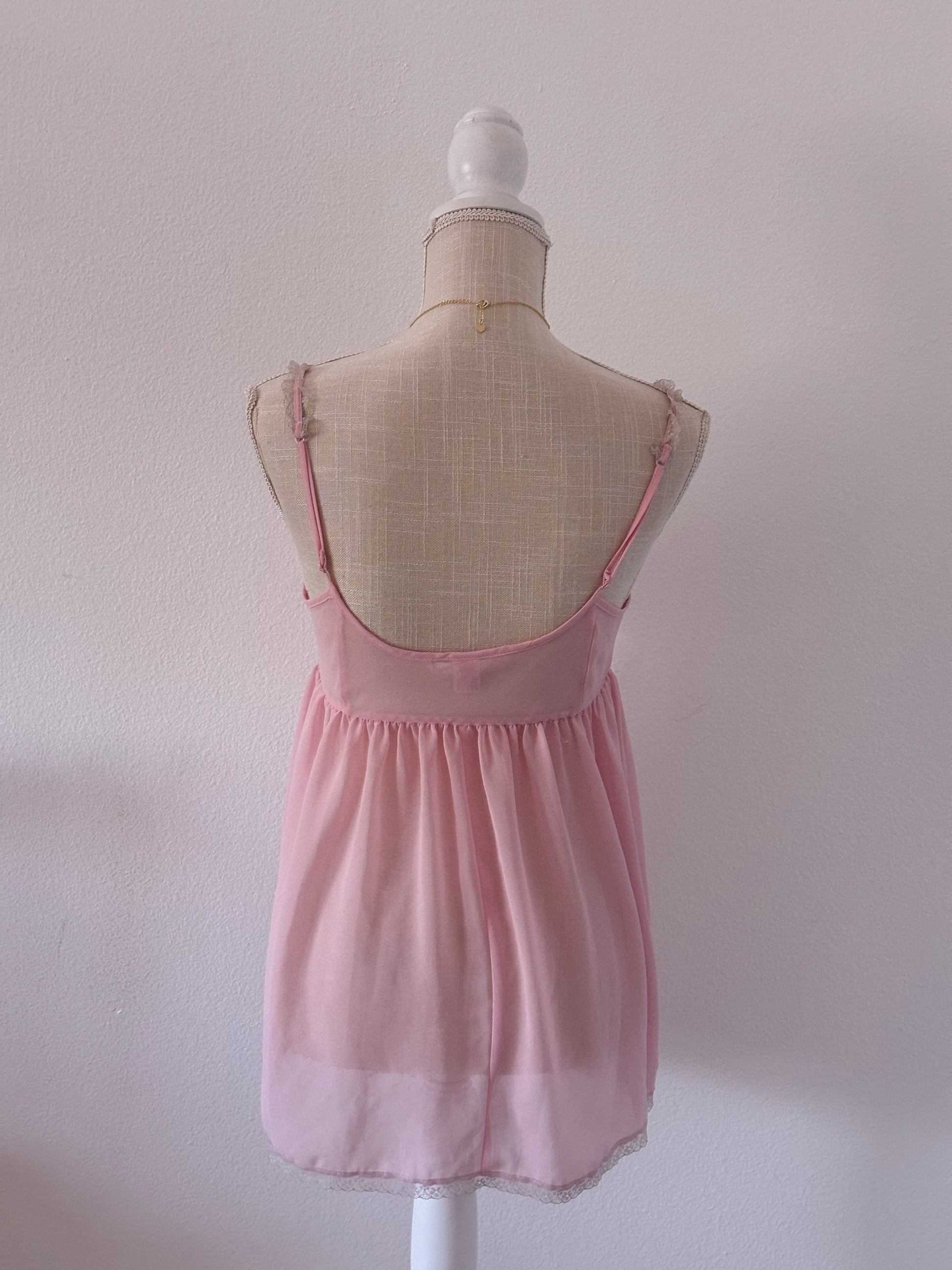 Victoria's Secret pink babydoll sheer cami top size: S