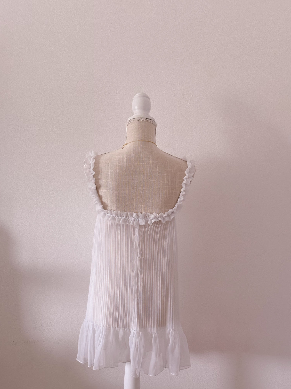 Vintage Victoria's Secret Sabrina Carpenter white babydoll slip dress