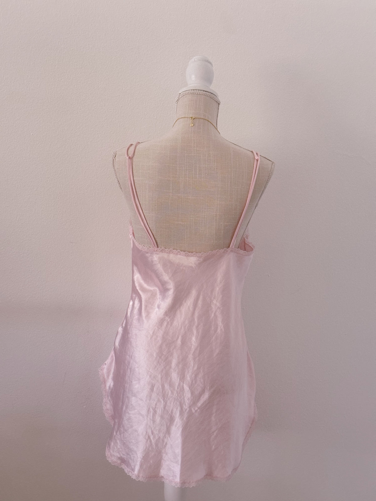 Vintage 1980s Victoria's Secret pink babydoll slip dress