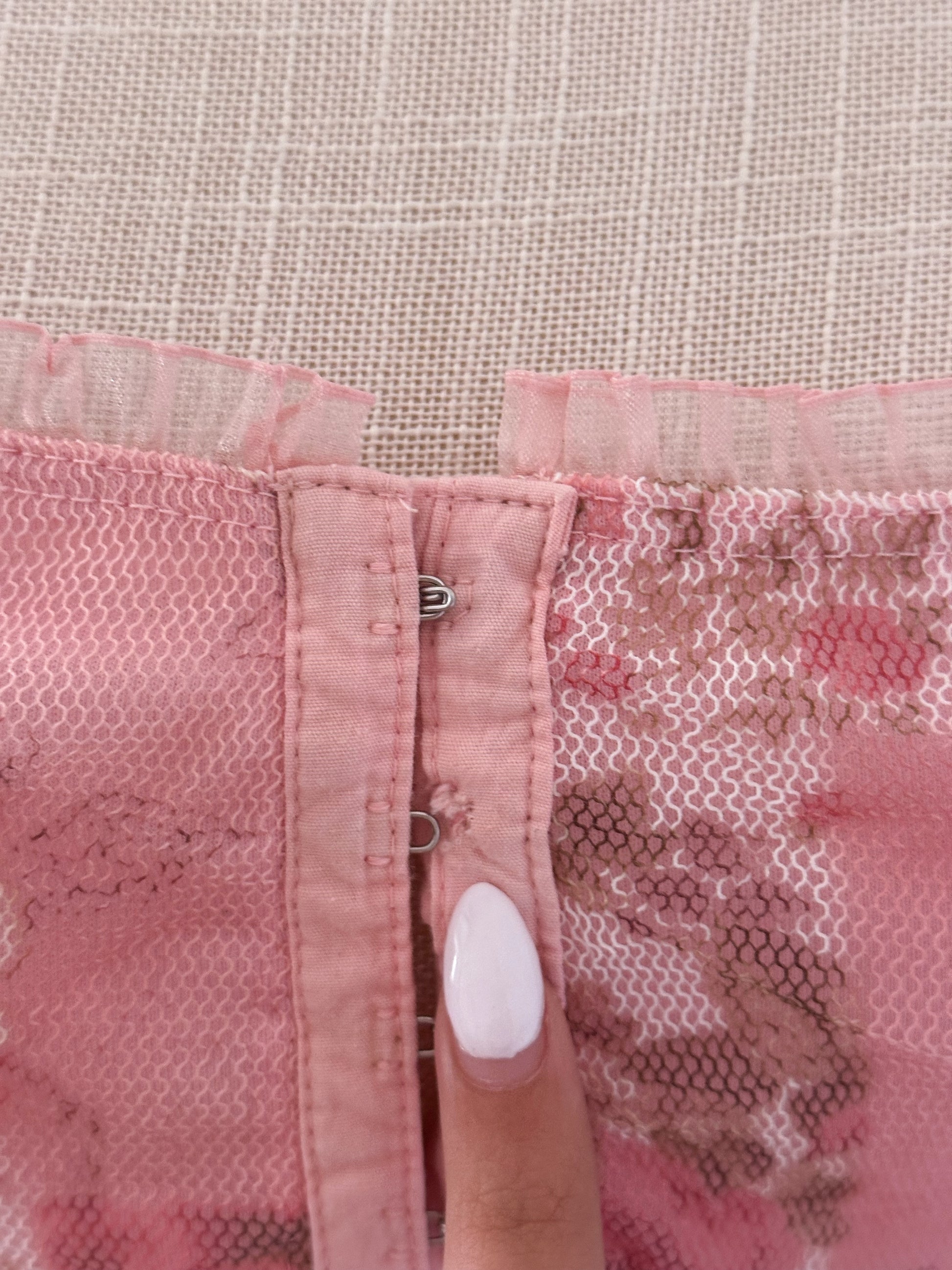 Vintage y2k Rave pink shabbychic floral bustier top size: XS/S