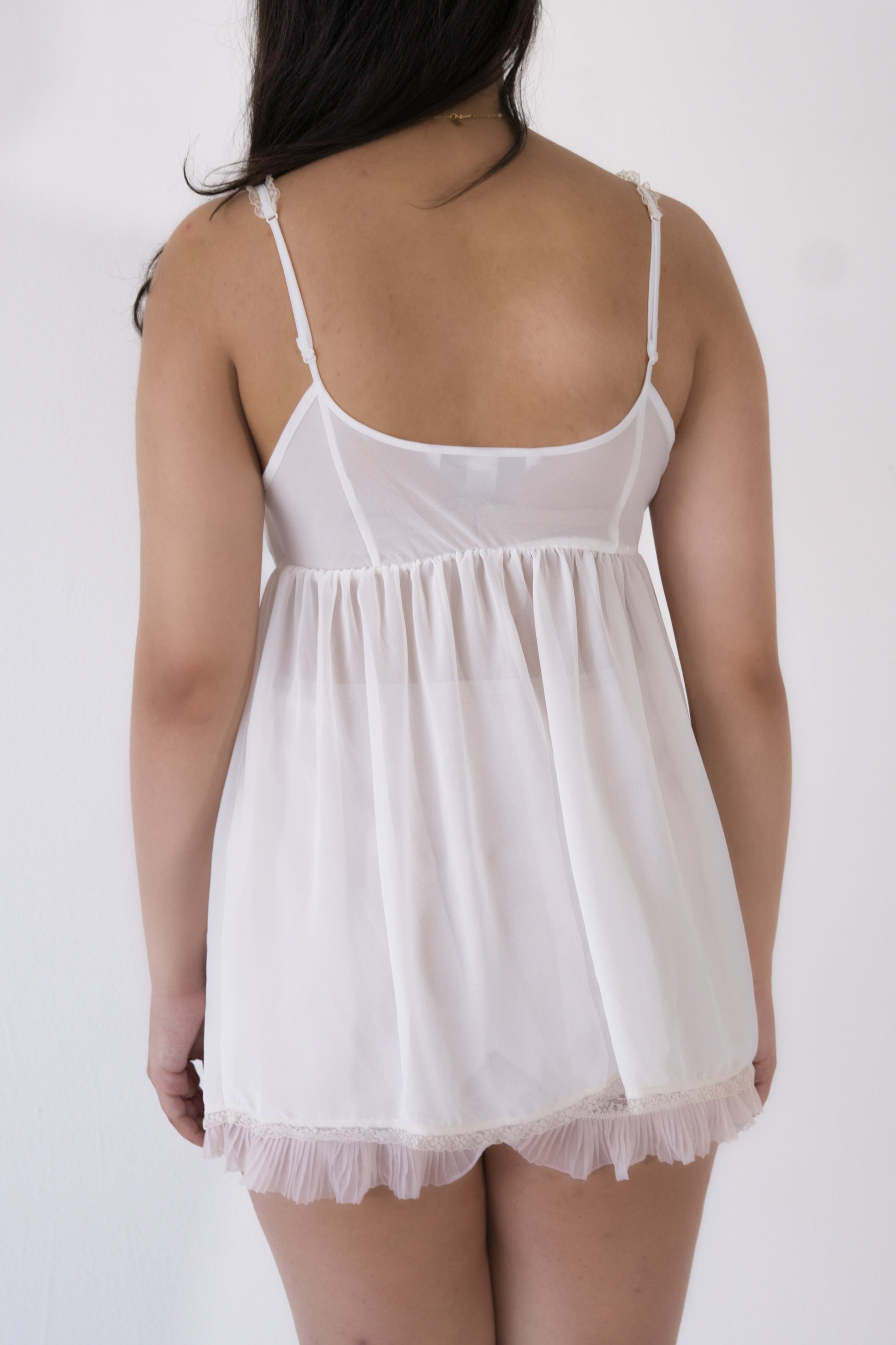 Victoria's Secret white babydoll sheer cami top Size: S