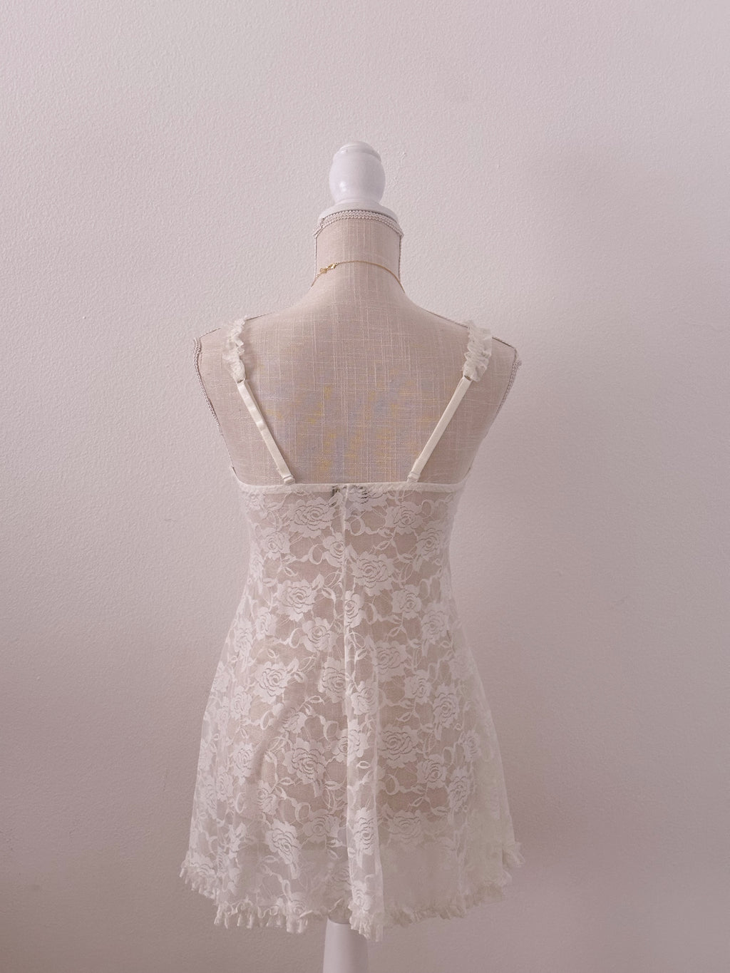 Vintage Madison Beer white babydoll slip dress size: S