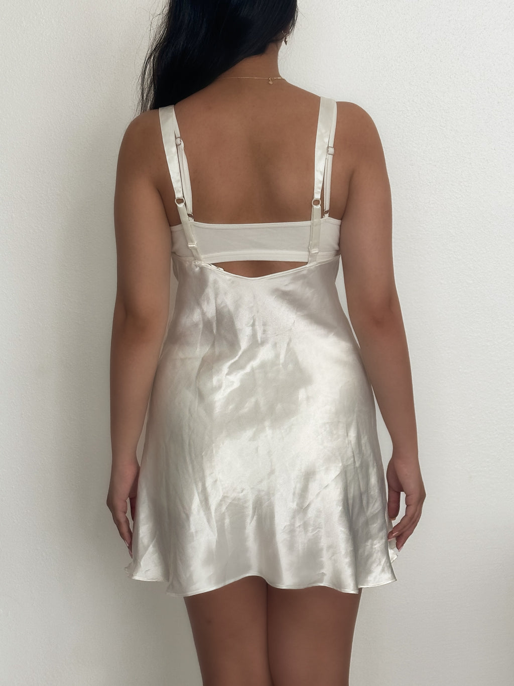Vintage 1990s Victoria’s Secret White Babydoll Slip Dress Size: S