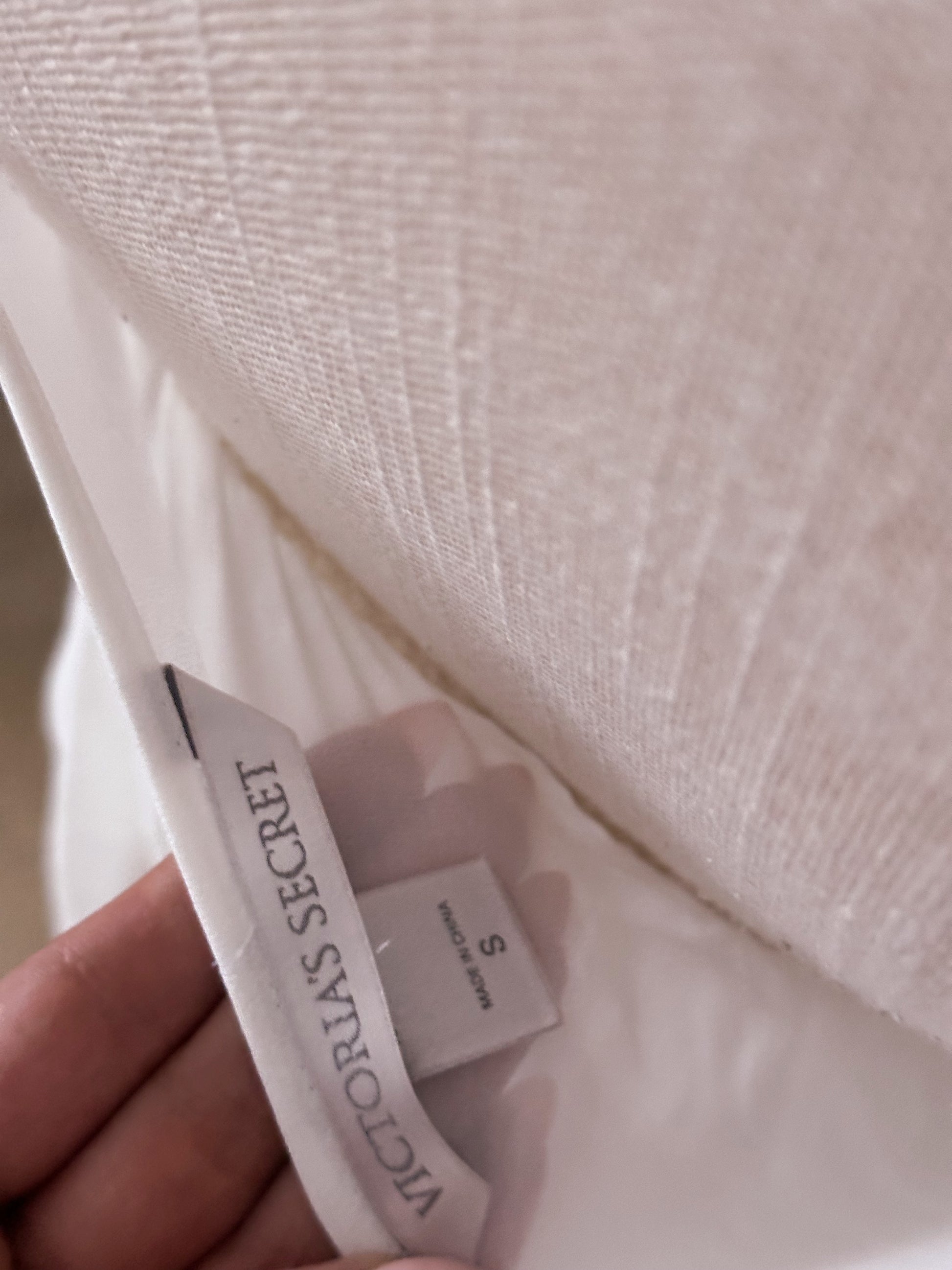 Victoria's Secret white milk made babydoll sheer cami top size: S