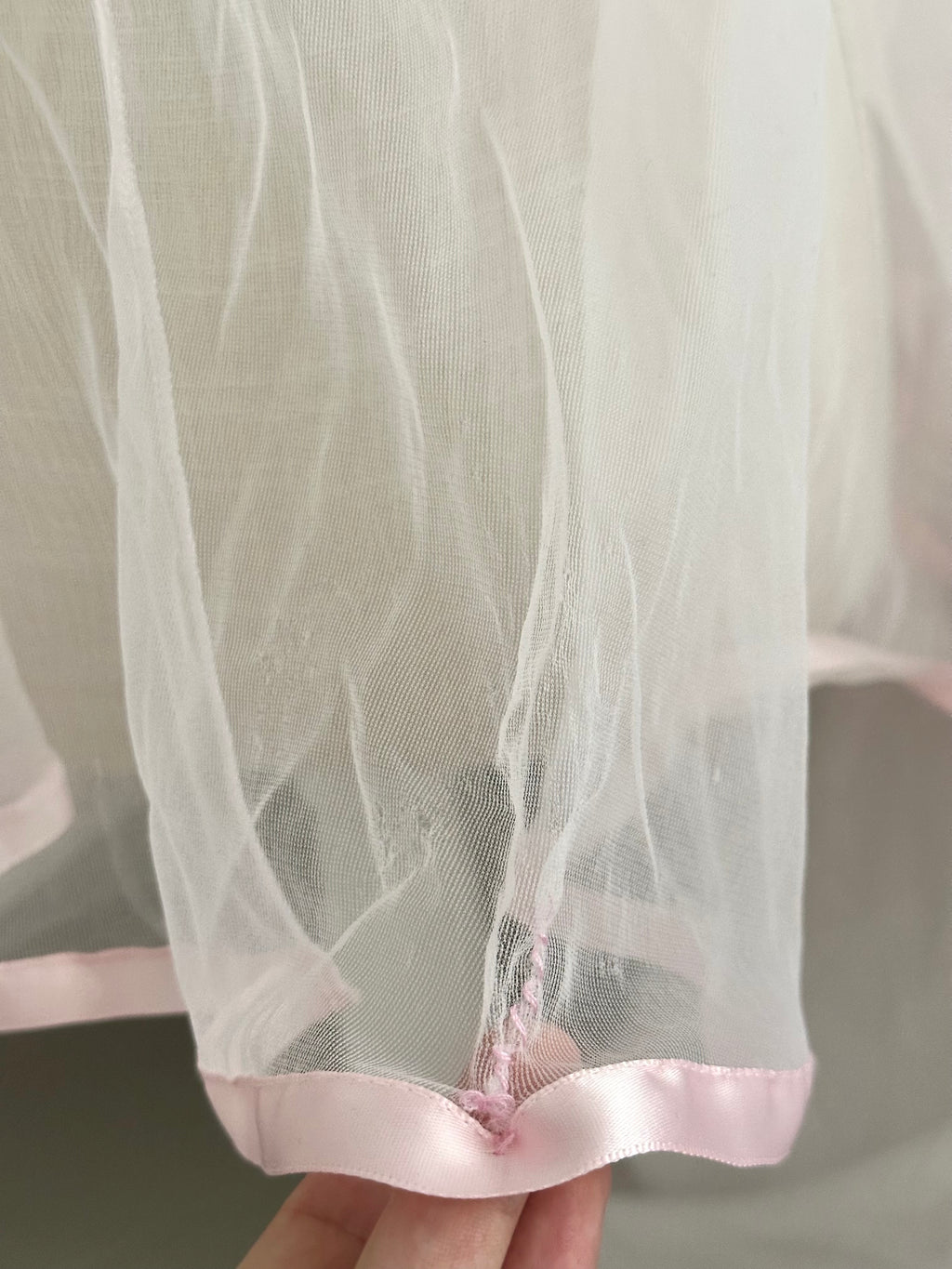 Vintage 1990s Frederick’s of Hollywood Pink Ruffle Sheer Babydoll Top Size: M