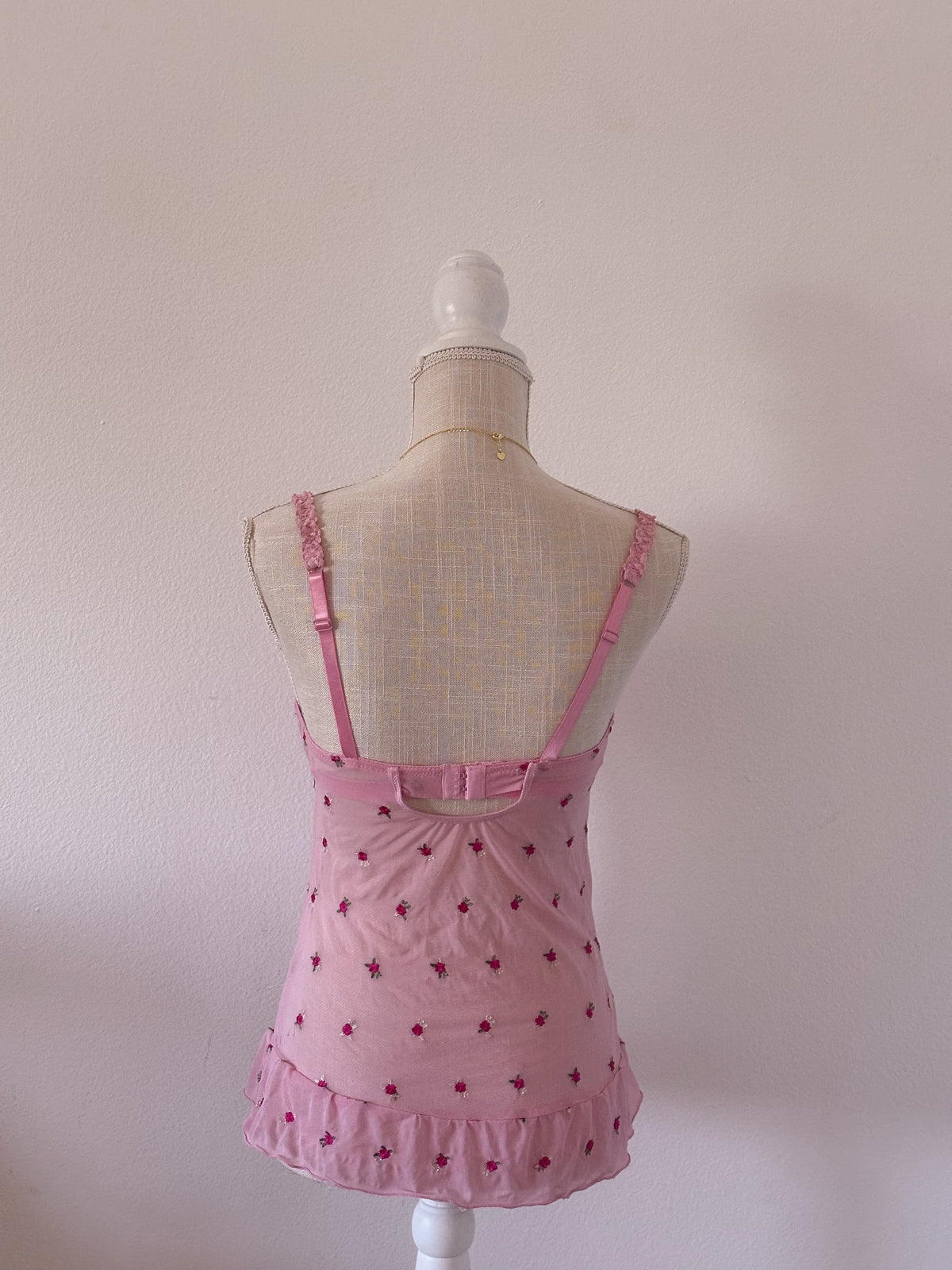 Vintage Rampage Pink Floral Babydoll Top Size: S