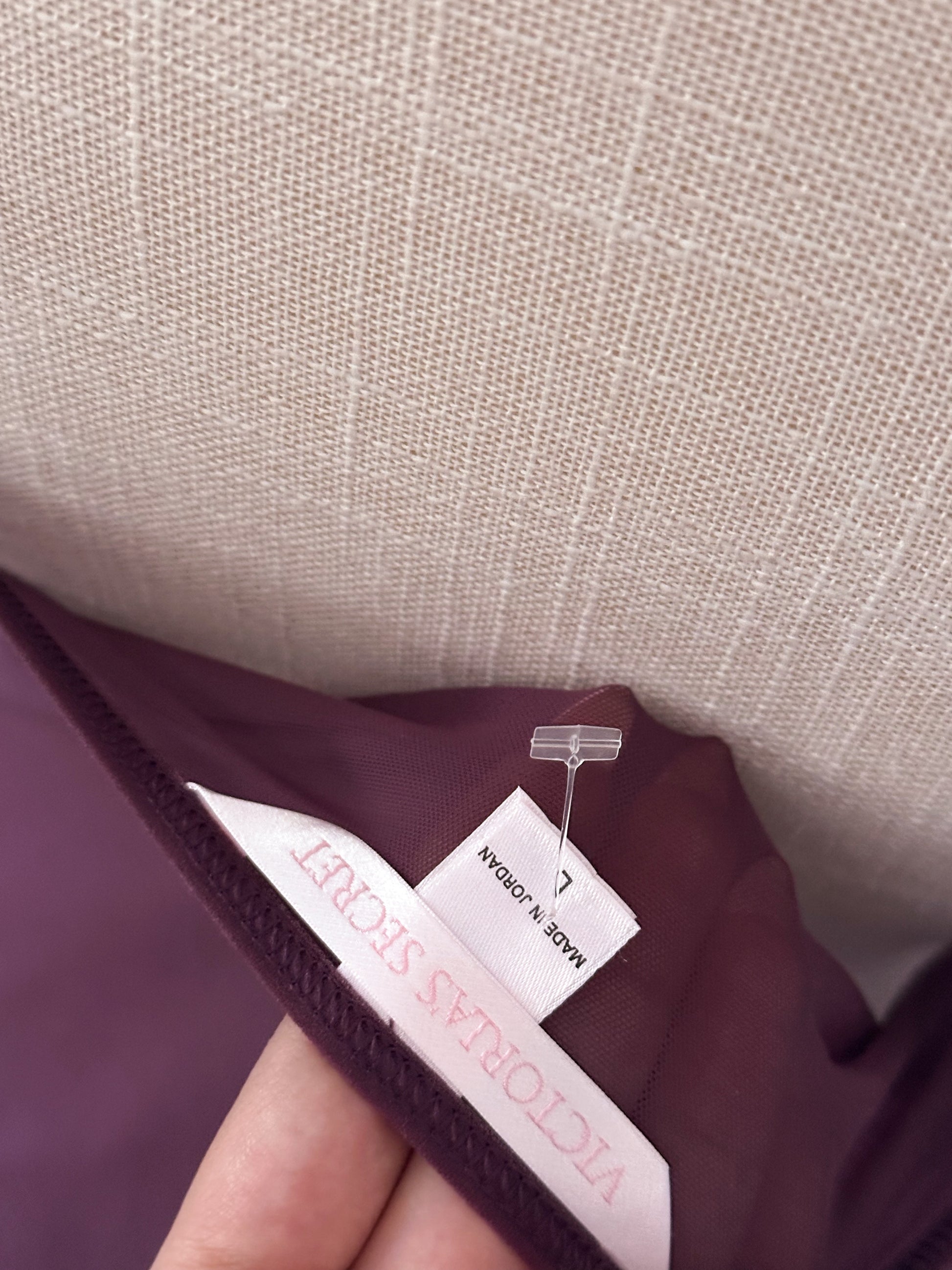 Vintage Victoria's Secret maroon sheer babydoll slip dress size: L