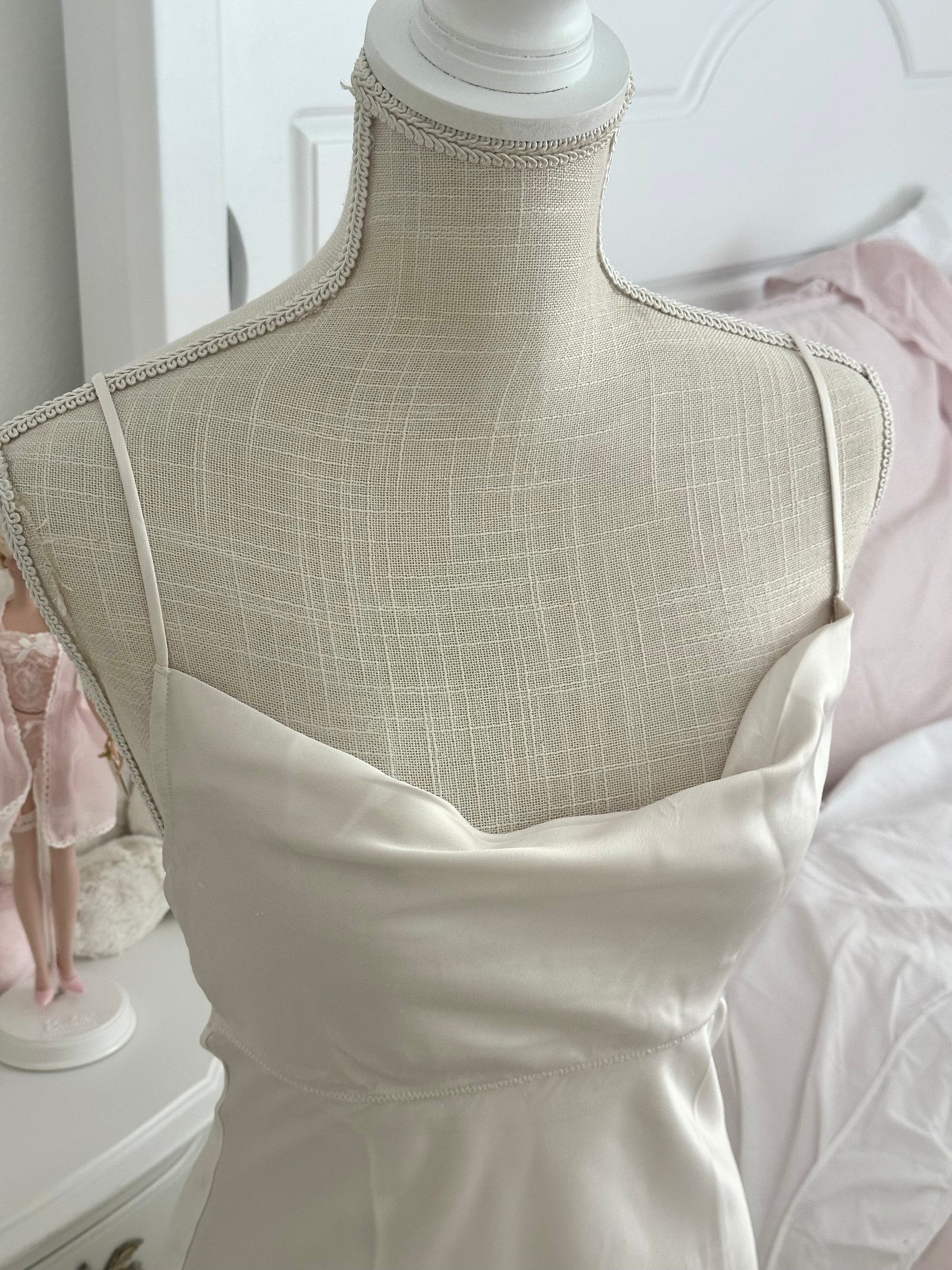 Vintage 2011 Victoria’s Secret White Satin Slip Dress Size: XS