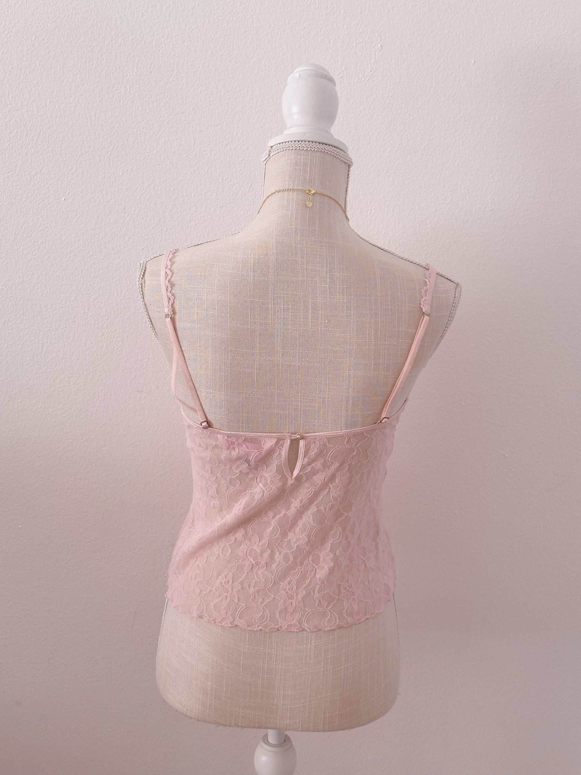 Vintage Victoria's Secret pink shabbychic cami top size: S