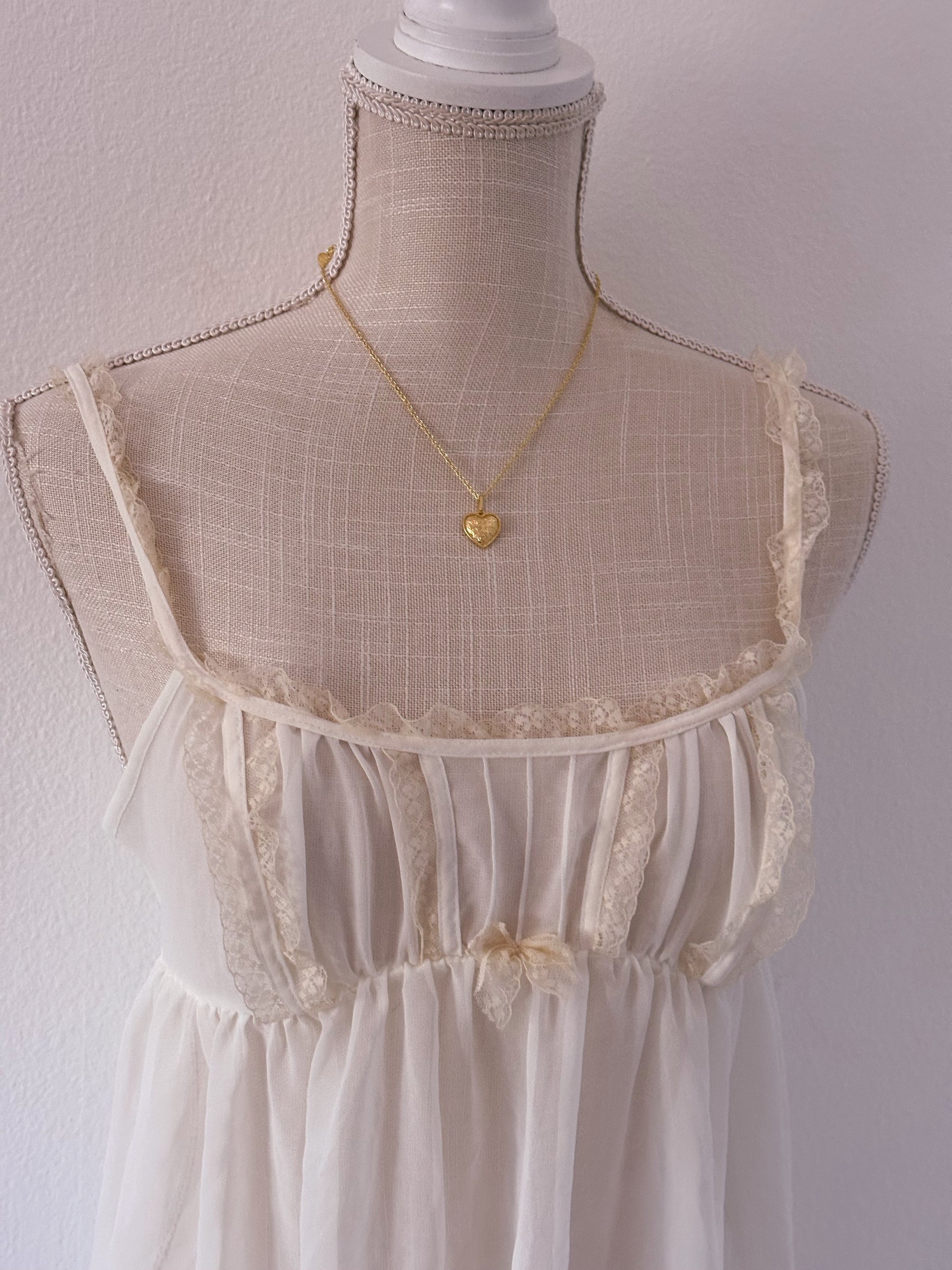 Victoria's Secret white milk made babydoll sheer cami top size: M