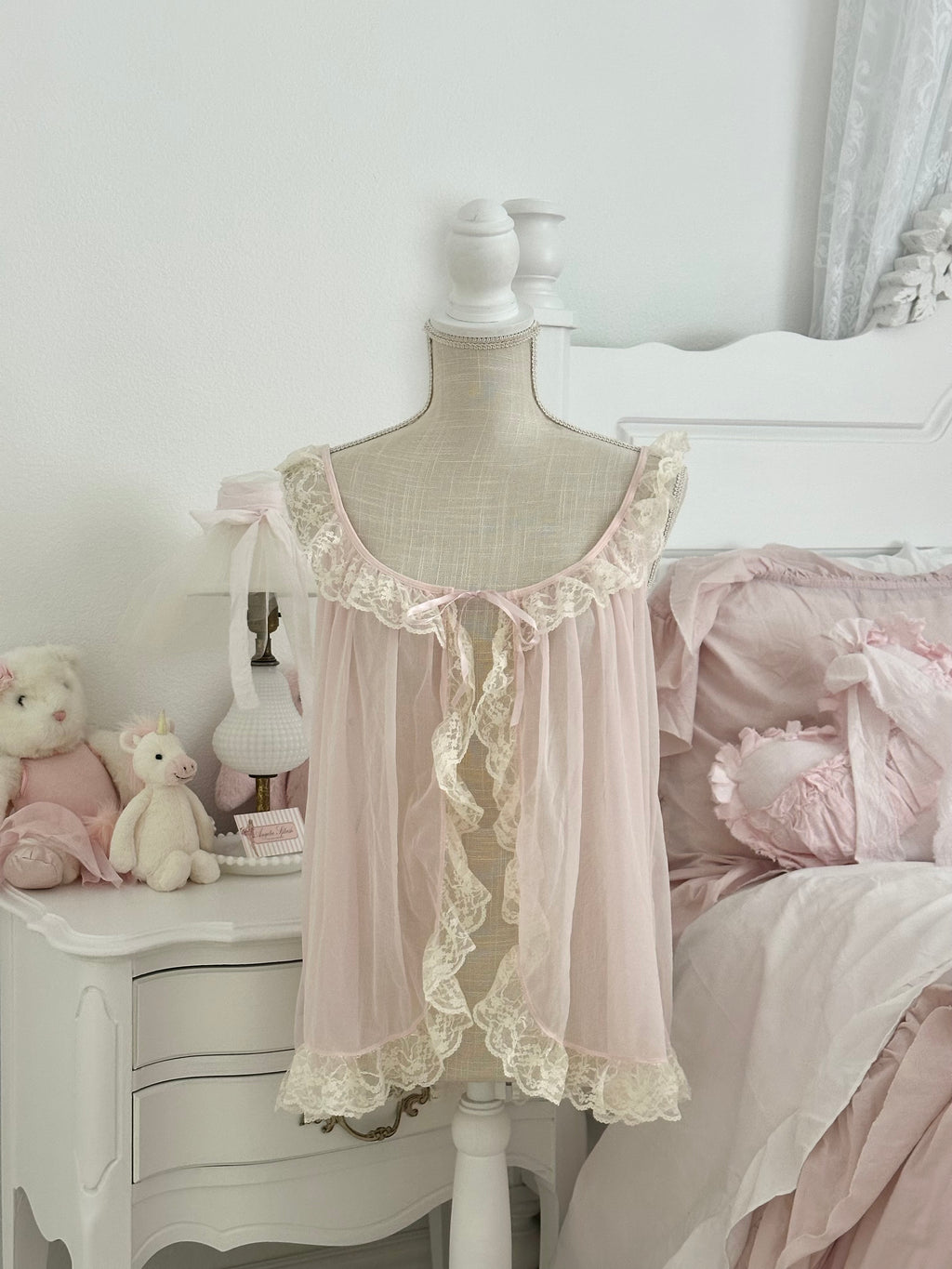 Vintage 2009 Victoria’s Secret Pink Sheer Babydoll Cover Up Size: M
