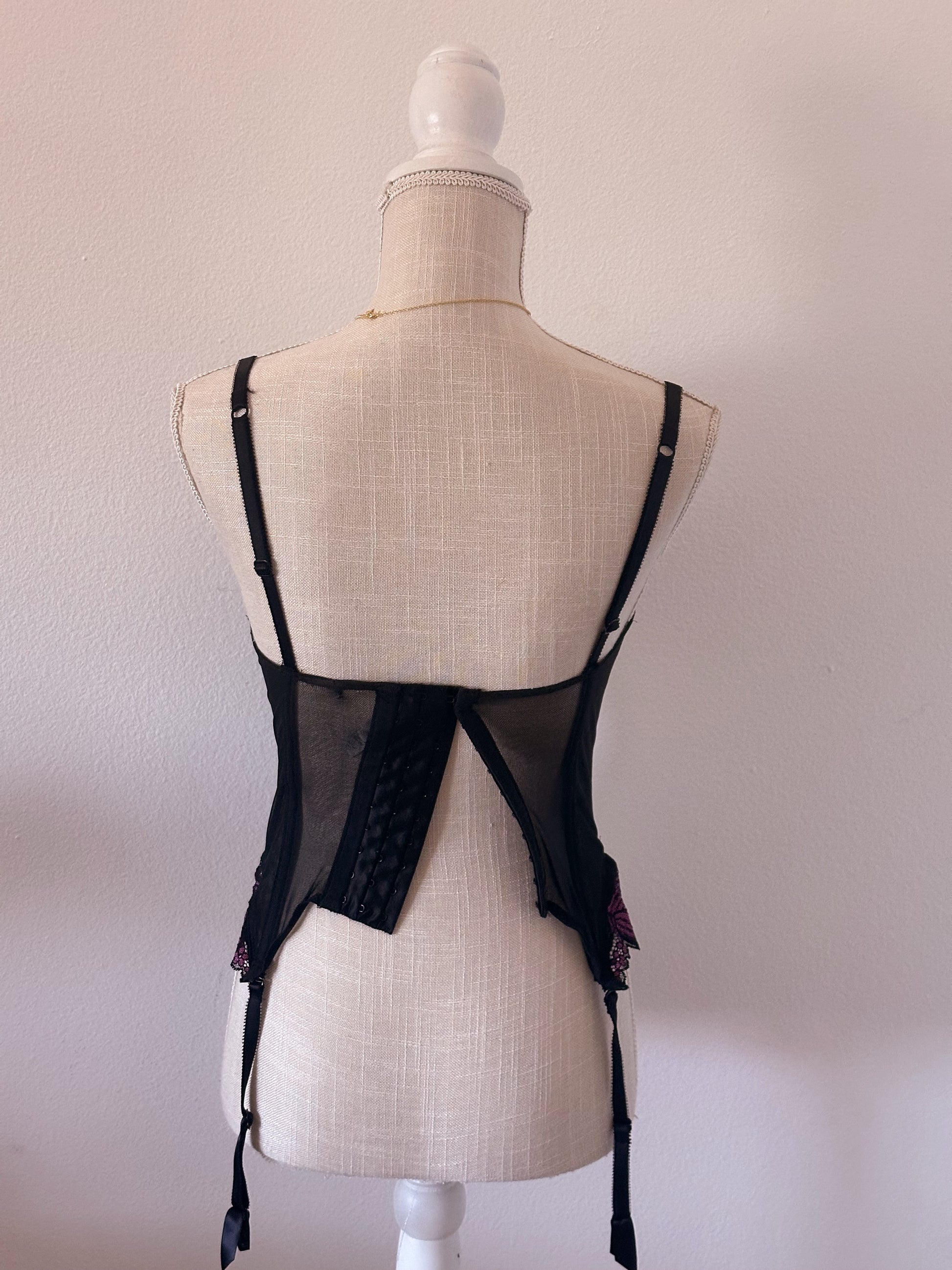 Vintage Chantal Thomass for Victoria's Secret Black corset top size: 34 B