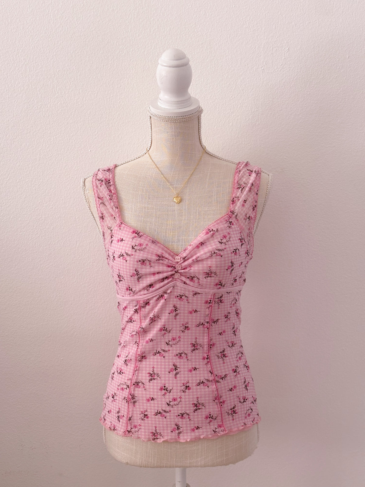 Pink Jane Norman milkmaid cami top size: S/M