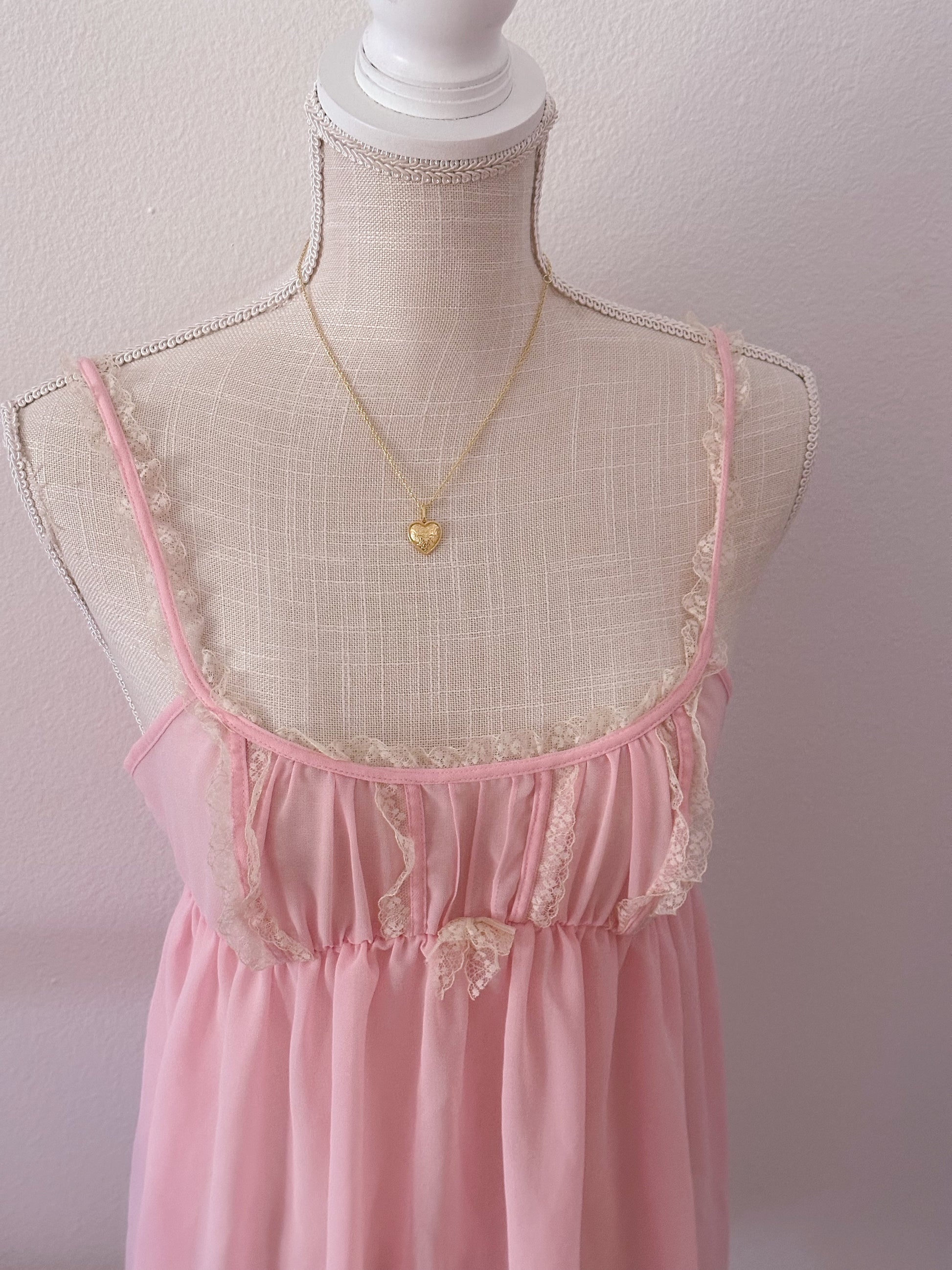 Victoria's Secret pink babydoll sheer cami top size: M