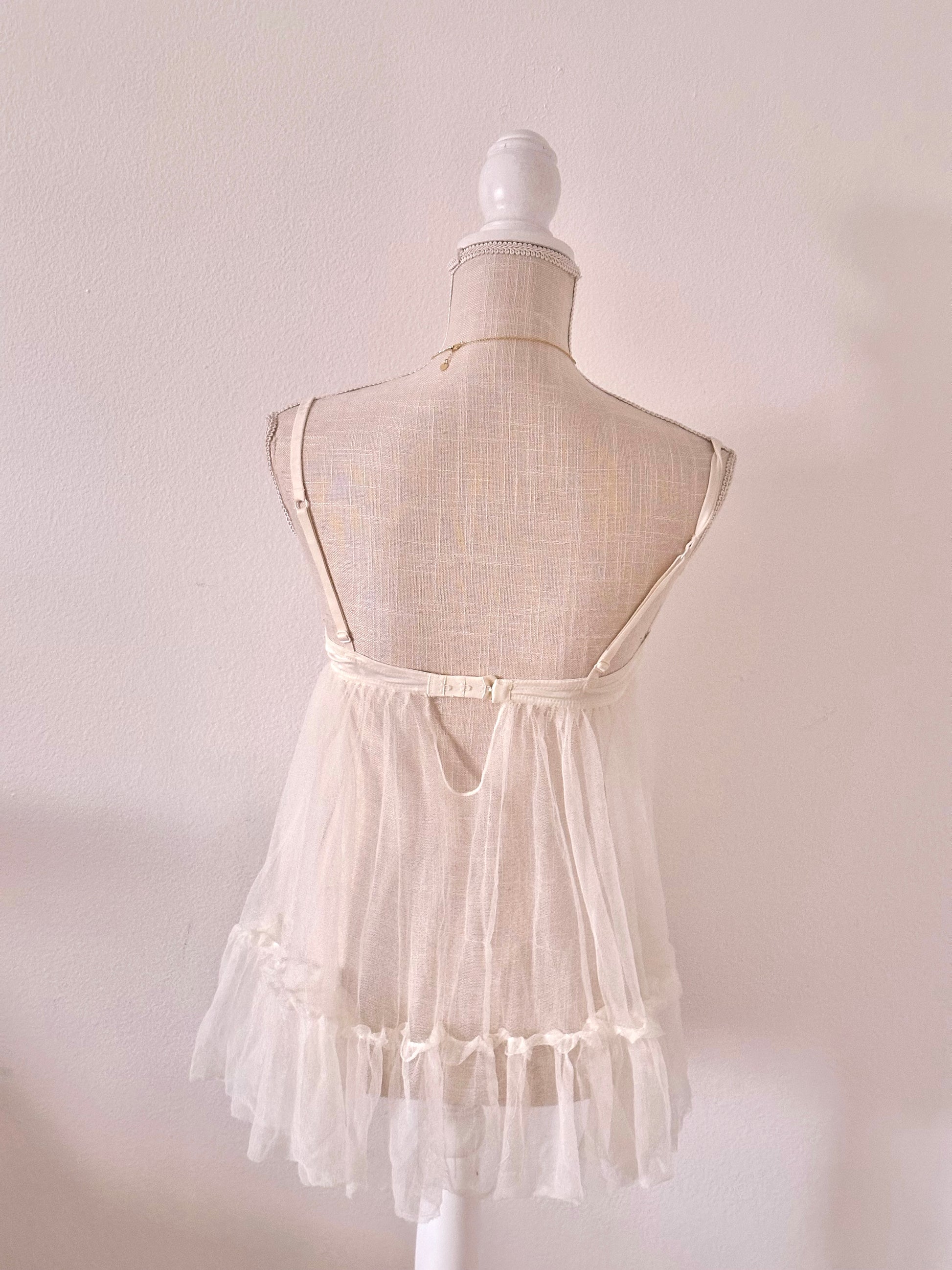 Victoria’s Secret Cream Lace Babydoll Size: 34B