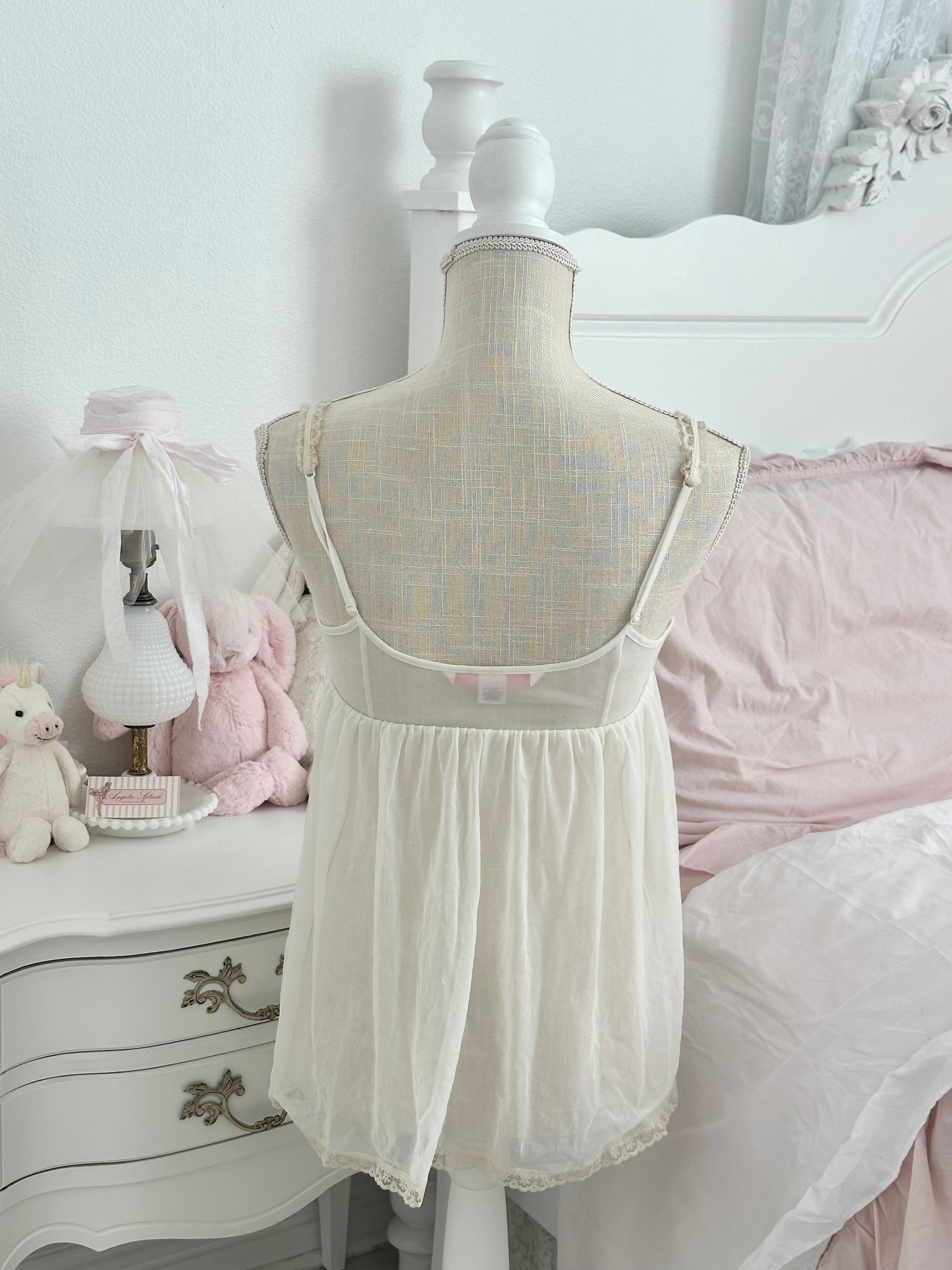 Vintage 2008 Victoria’s Secret White Milkmaid Babydoll Top Size: XS