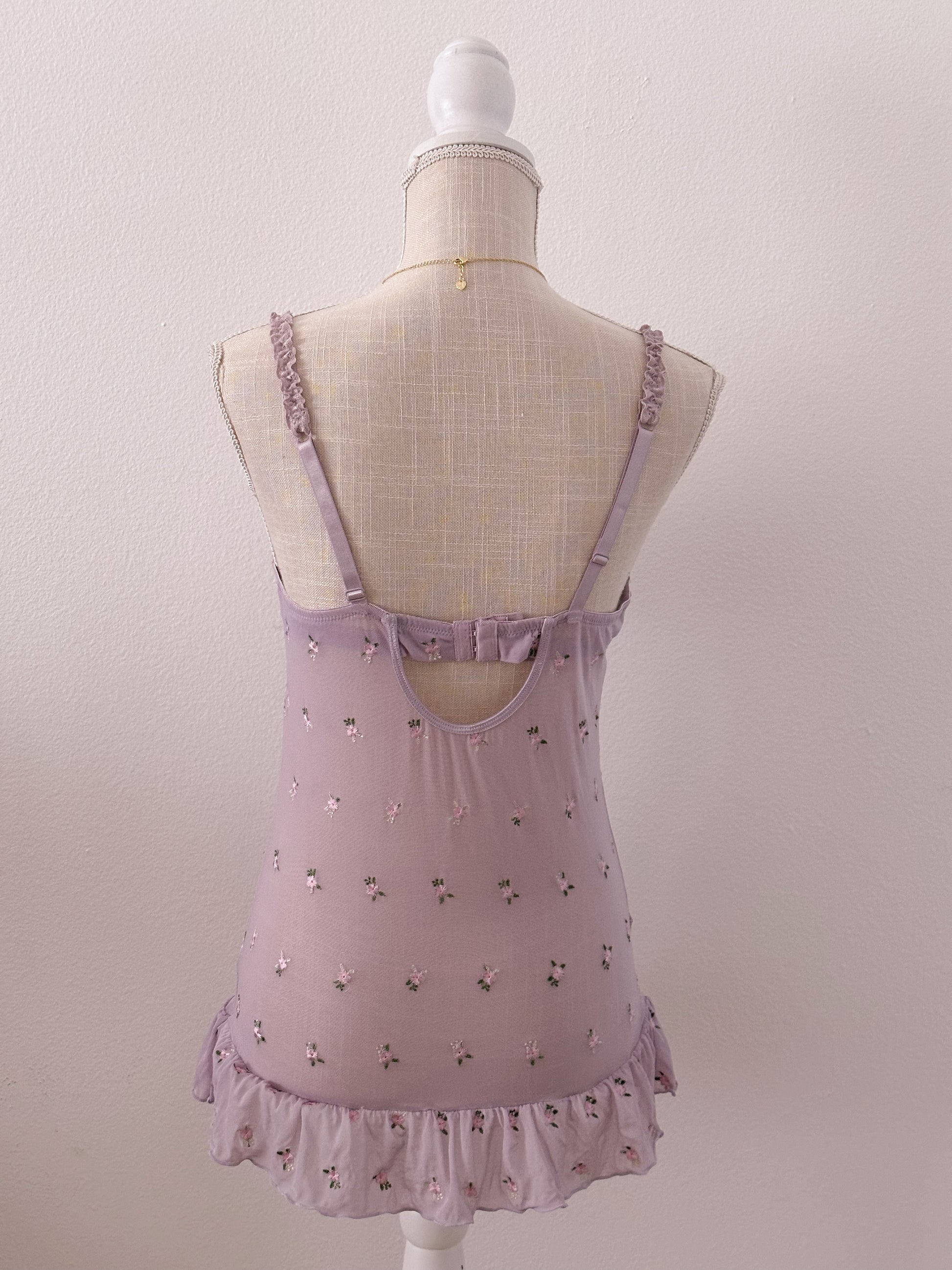 Vintage lilac bustier cami top size: 36 B